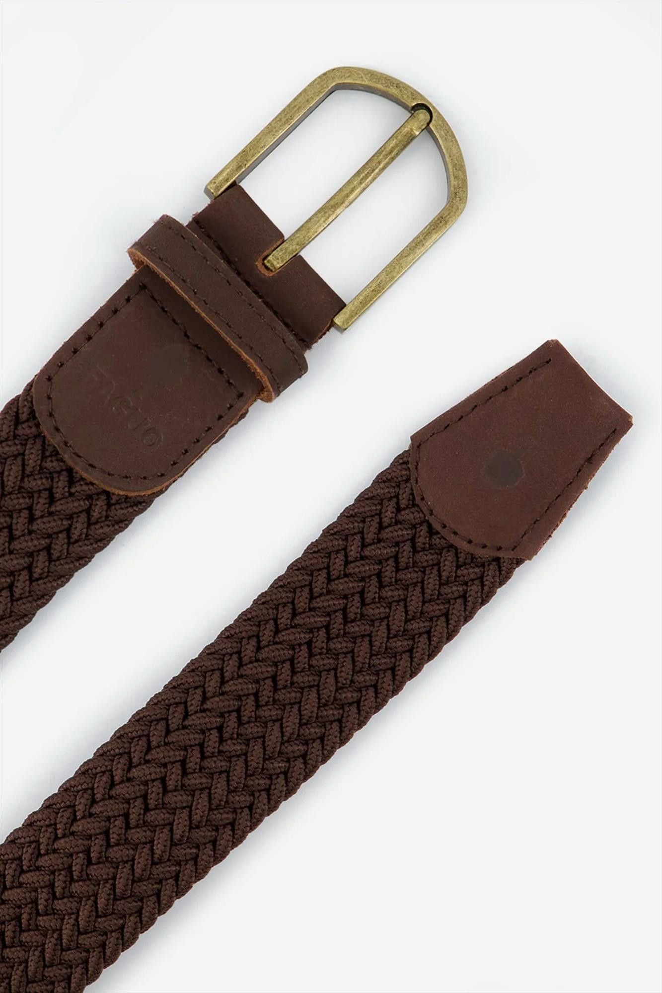 Faguo - Donkerbruine Braided riem