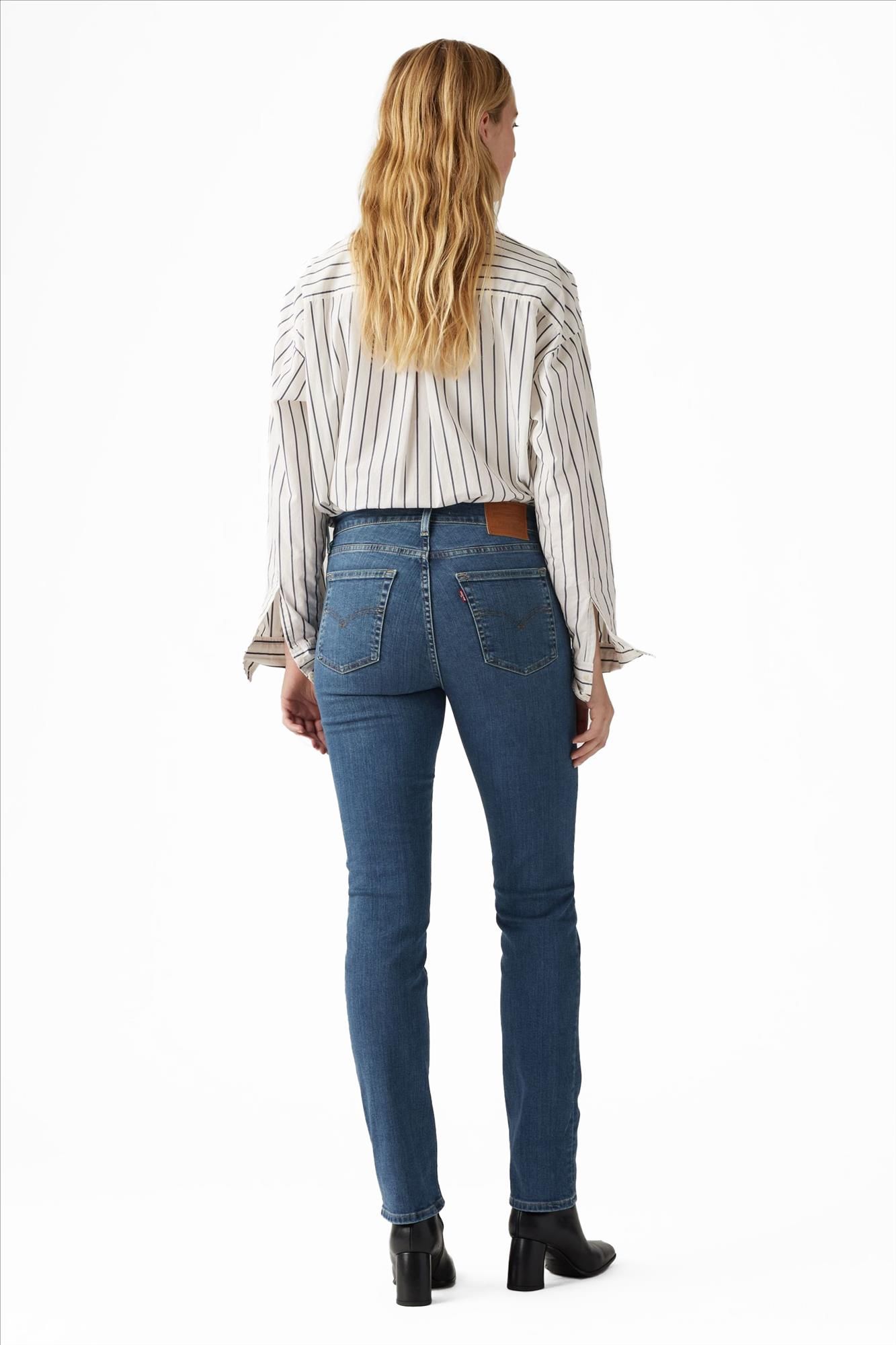 Levi's - Donkerblauwe 724 Slim Straight jeans