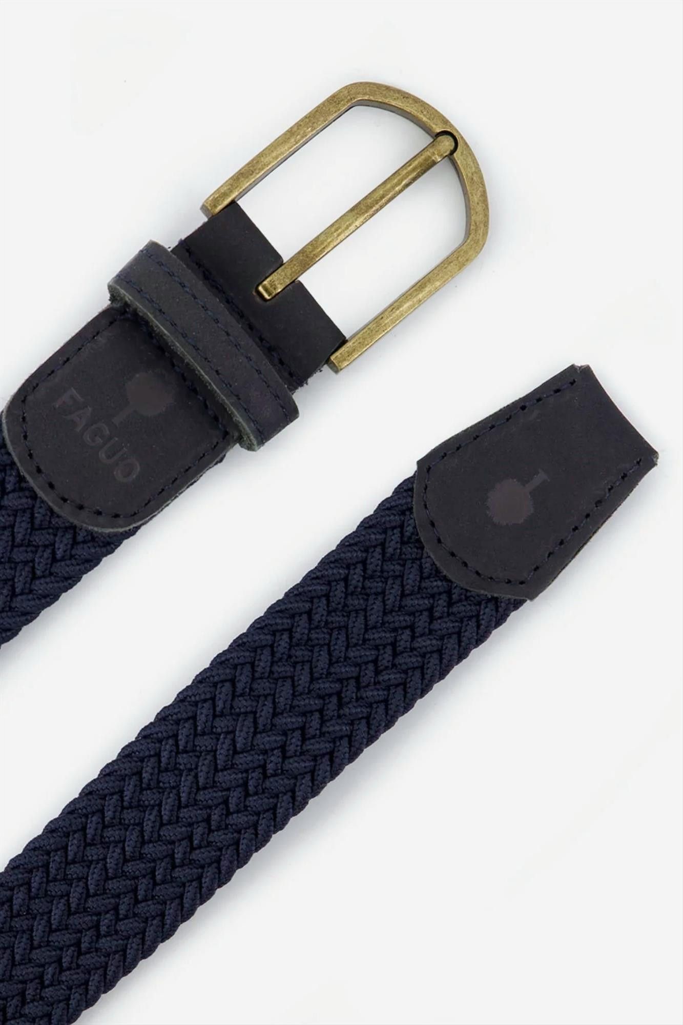 Faguo - Donkerblauwe Braided riem