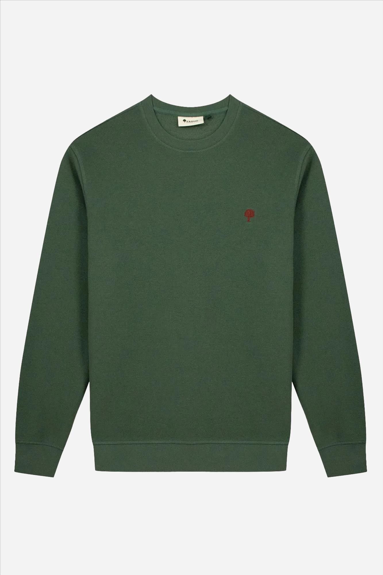 Faguo - Donkergroene Donzy sweater