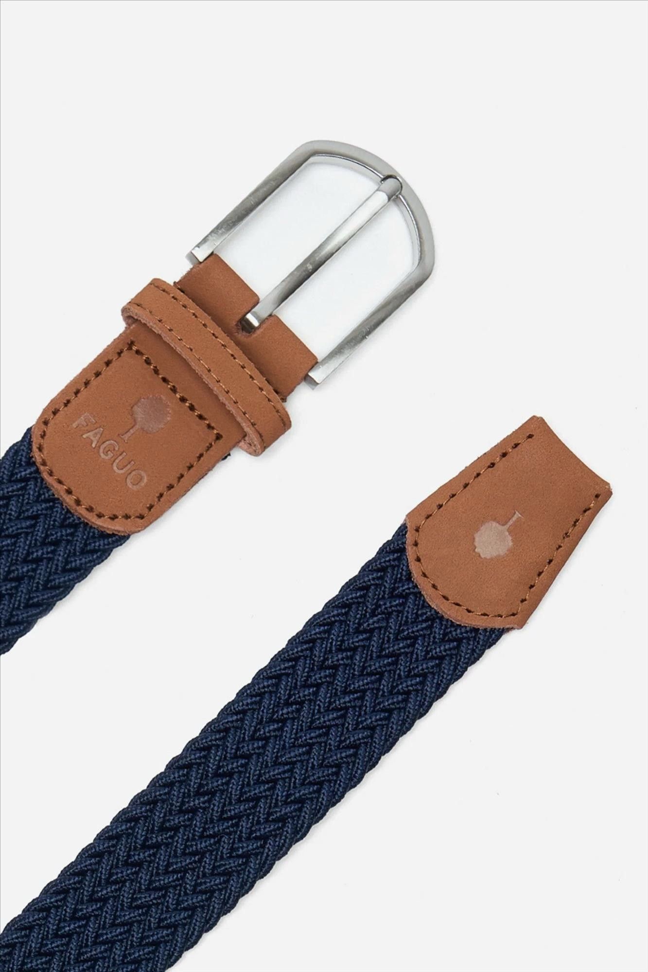 Faguo - Donkerblauwe Belt Syn Woven riem