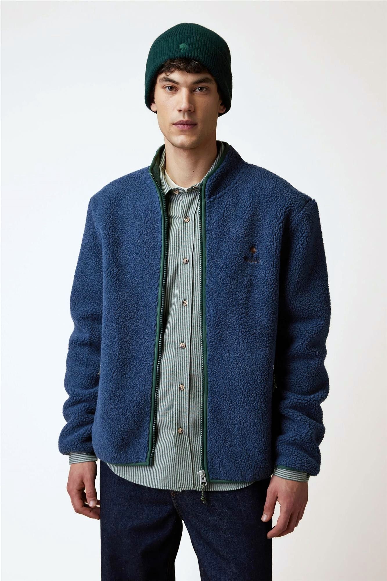 Faguo - Blauwe Senonche Teddy jas