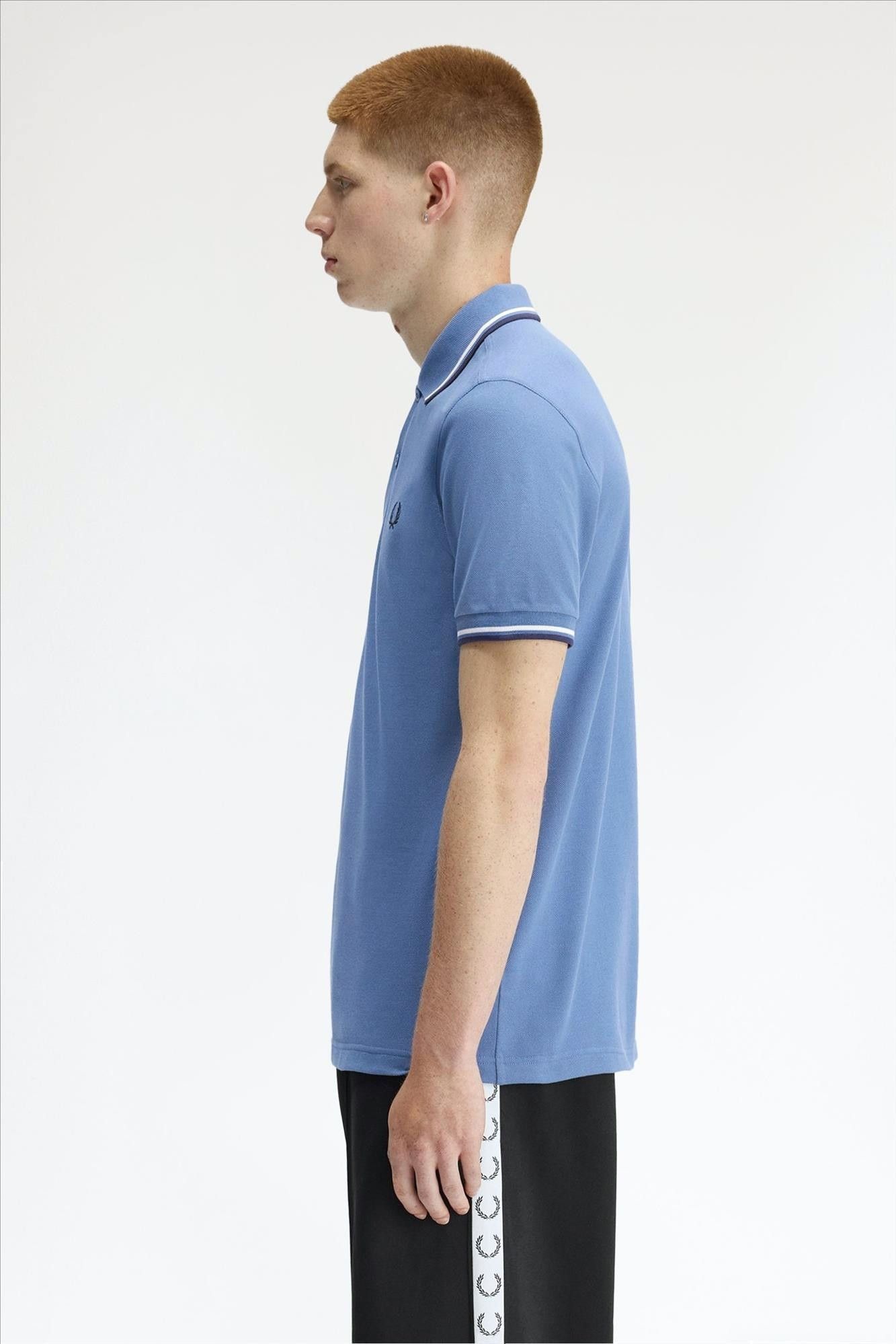 Fred Perry - Blauwe Twin Tipped polo