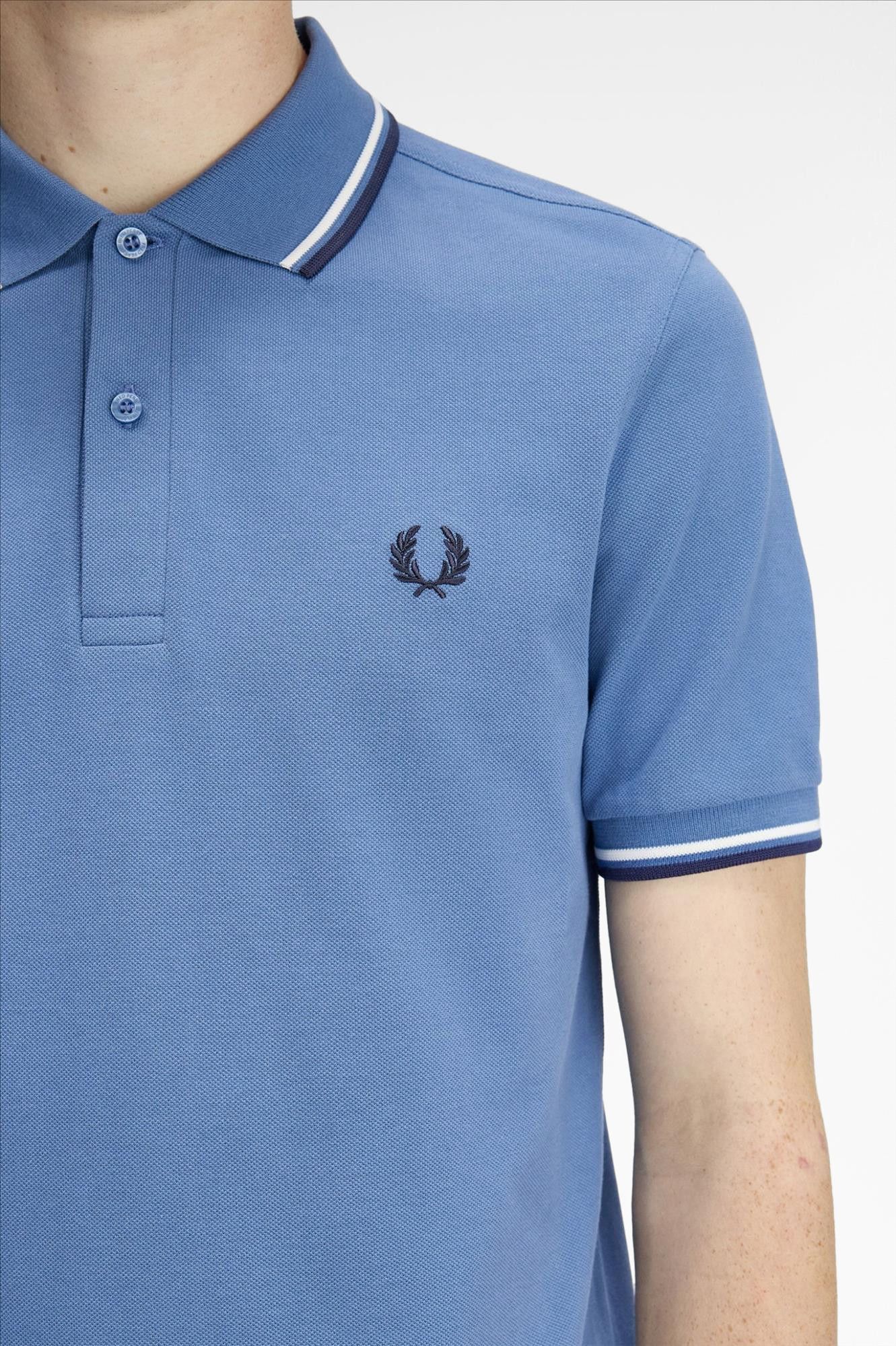 Fred Perry - Blauwe Twin Tipped polo