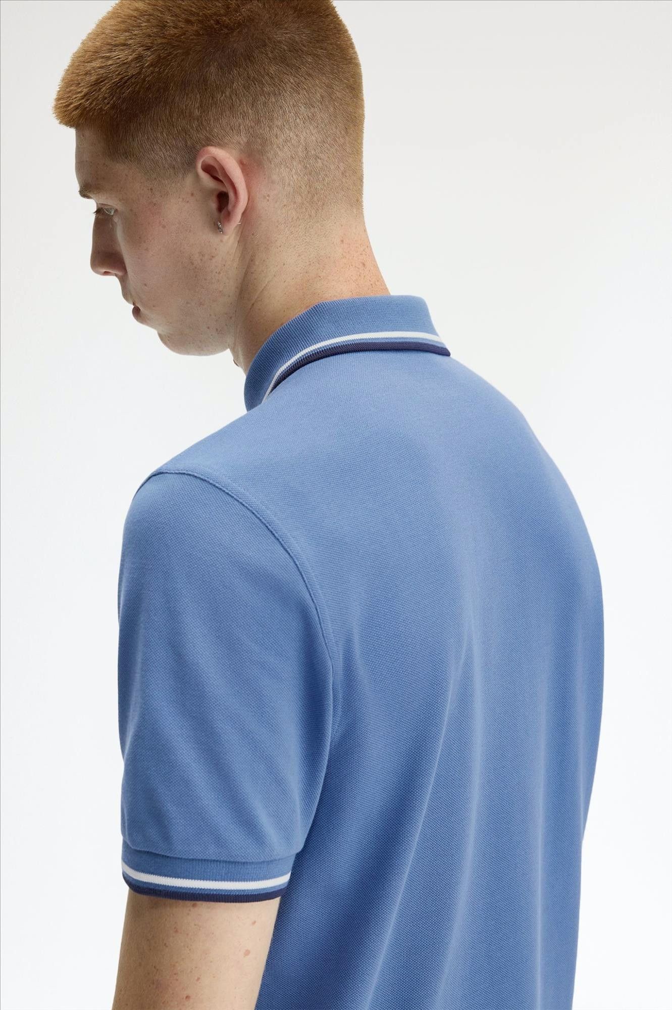 Fred Perry - Blauwe Twin Tipped polo