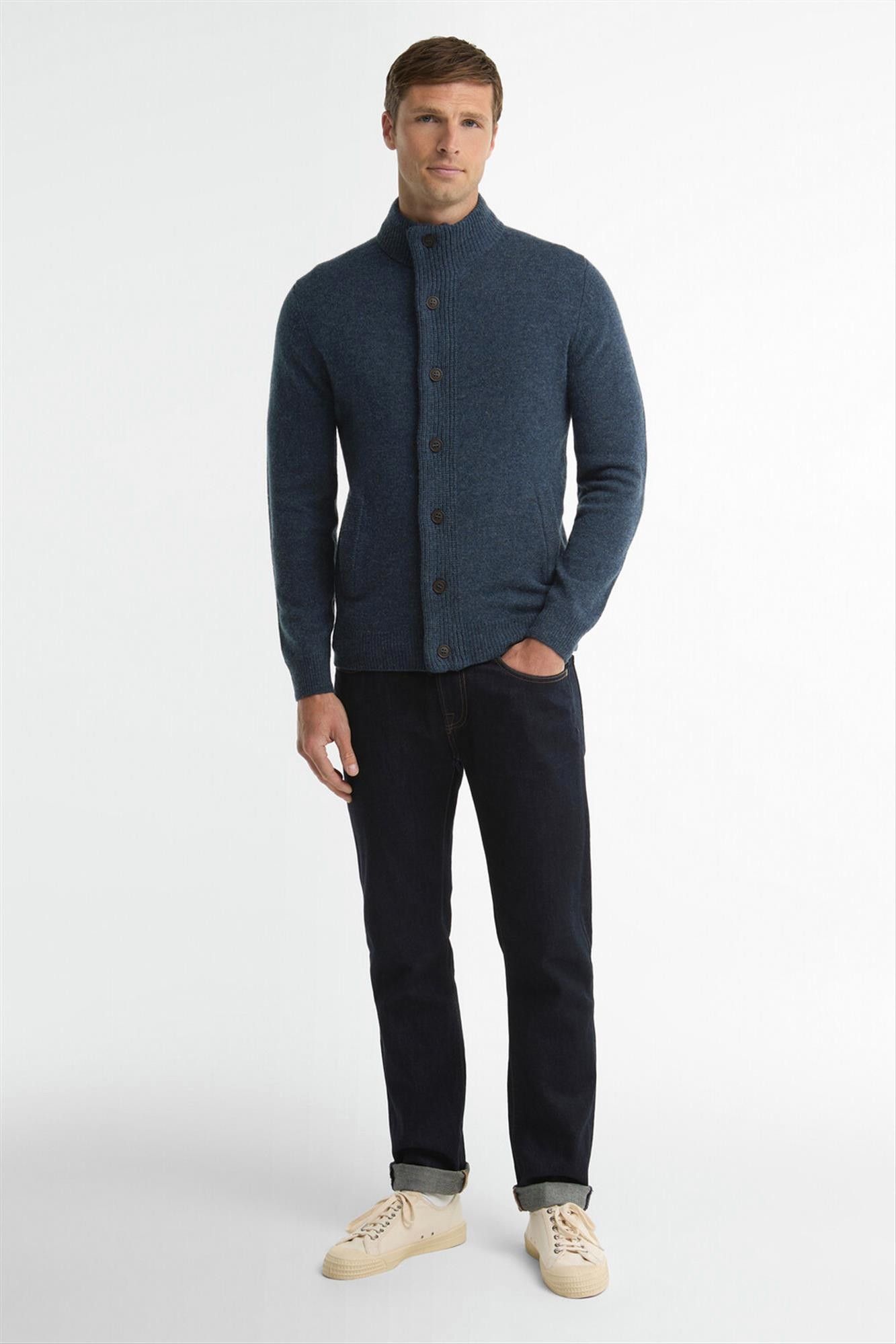 Barbour - Blauwe Patch Zip cardigan