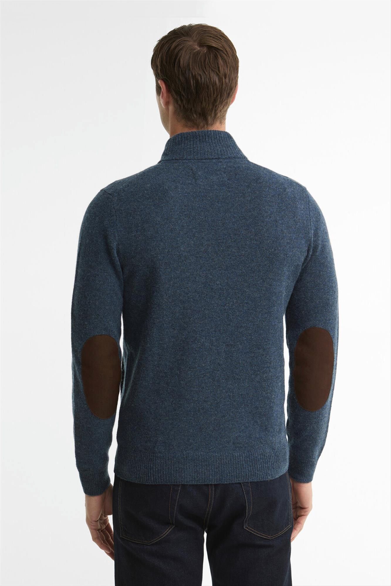 Barbour - Blauwe Patch Zip cardigan