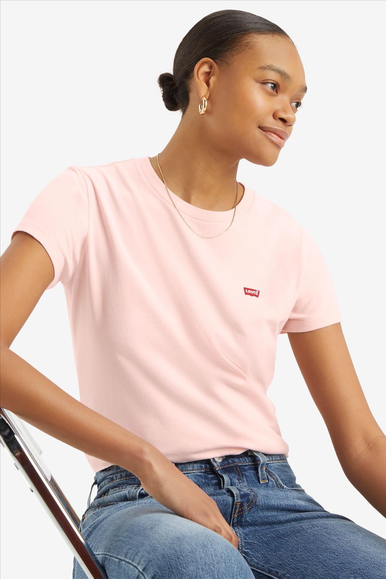 Levi's - Lichtroze Batwing Perfect T-shirt