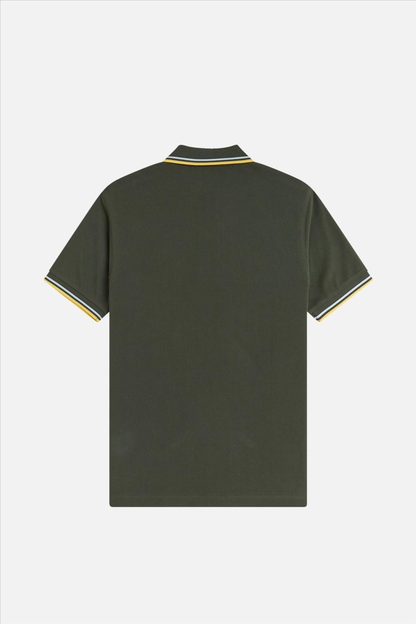 Fred Perry - Donkergroene Twin Tipped polo