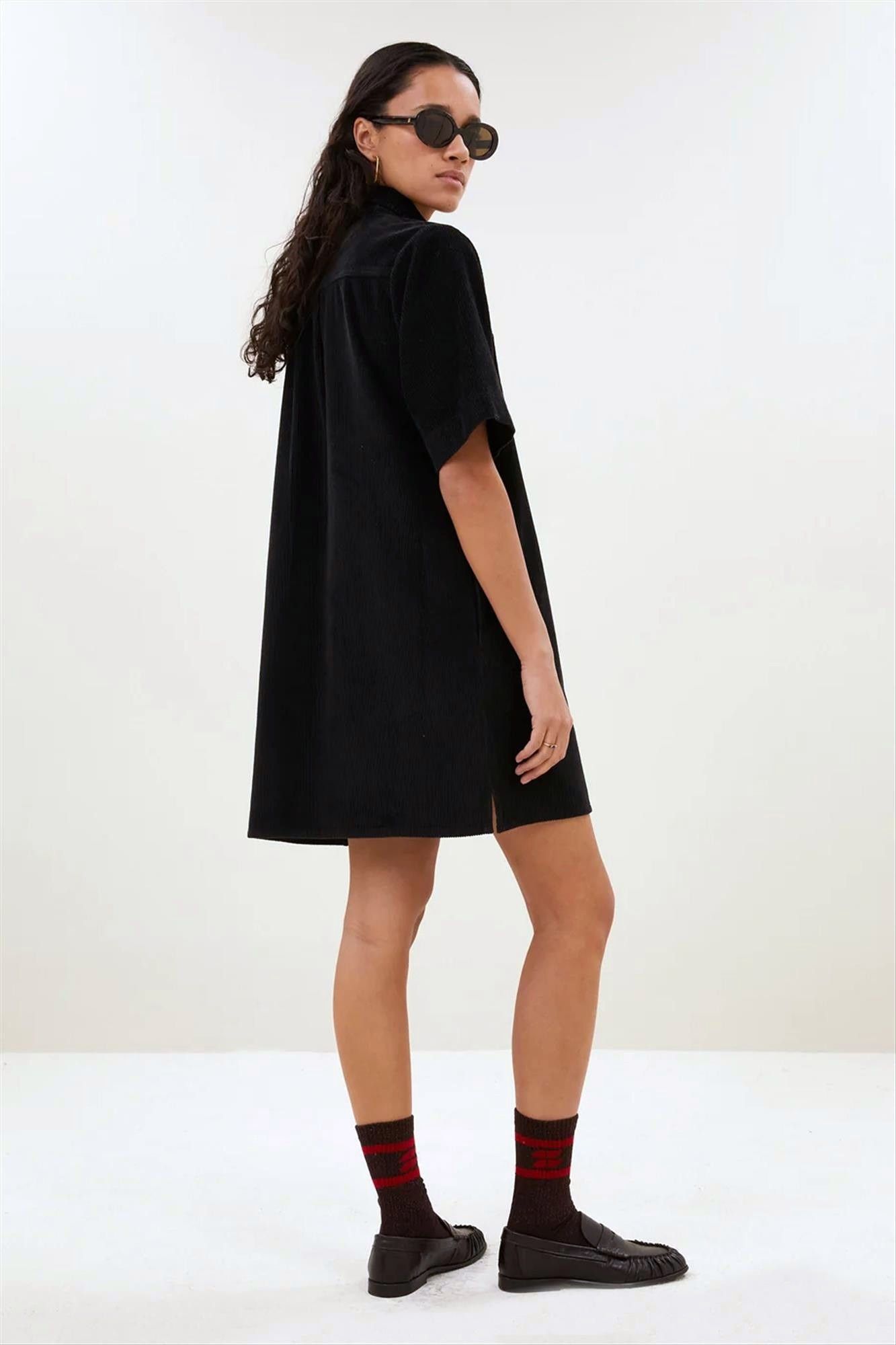 BY BAR - Zwarte Philipe Cord jurk