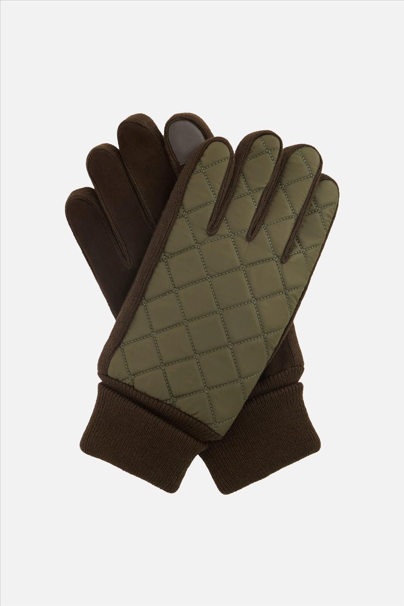 Barbour - Kaki Magnus Quilted handschoenen
