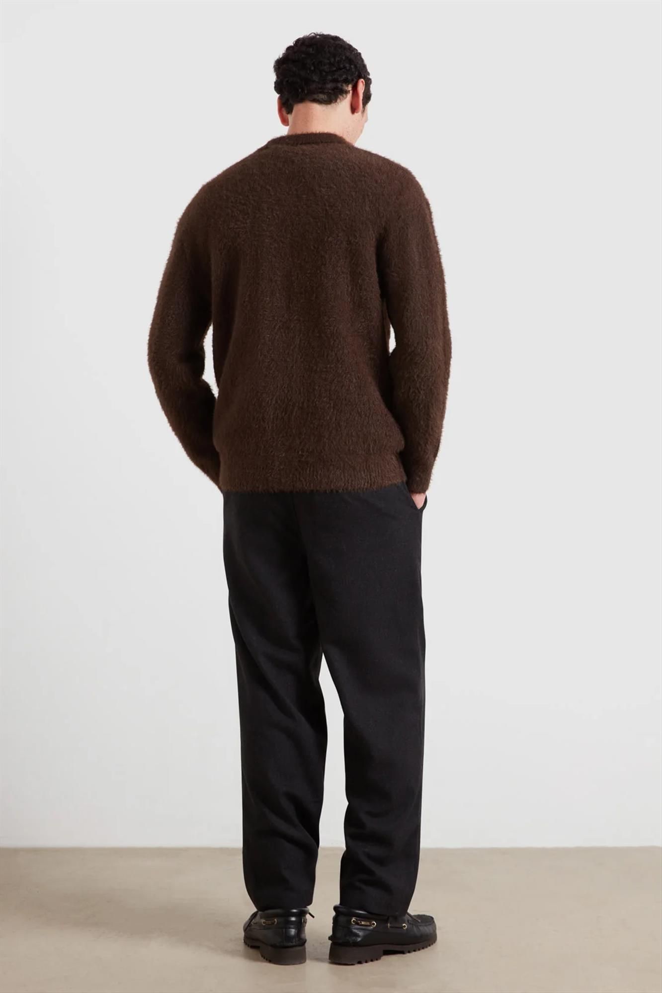 FARAH - Donkerbruine Harman cardigan