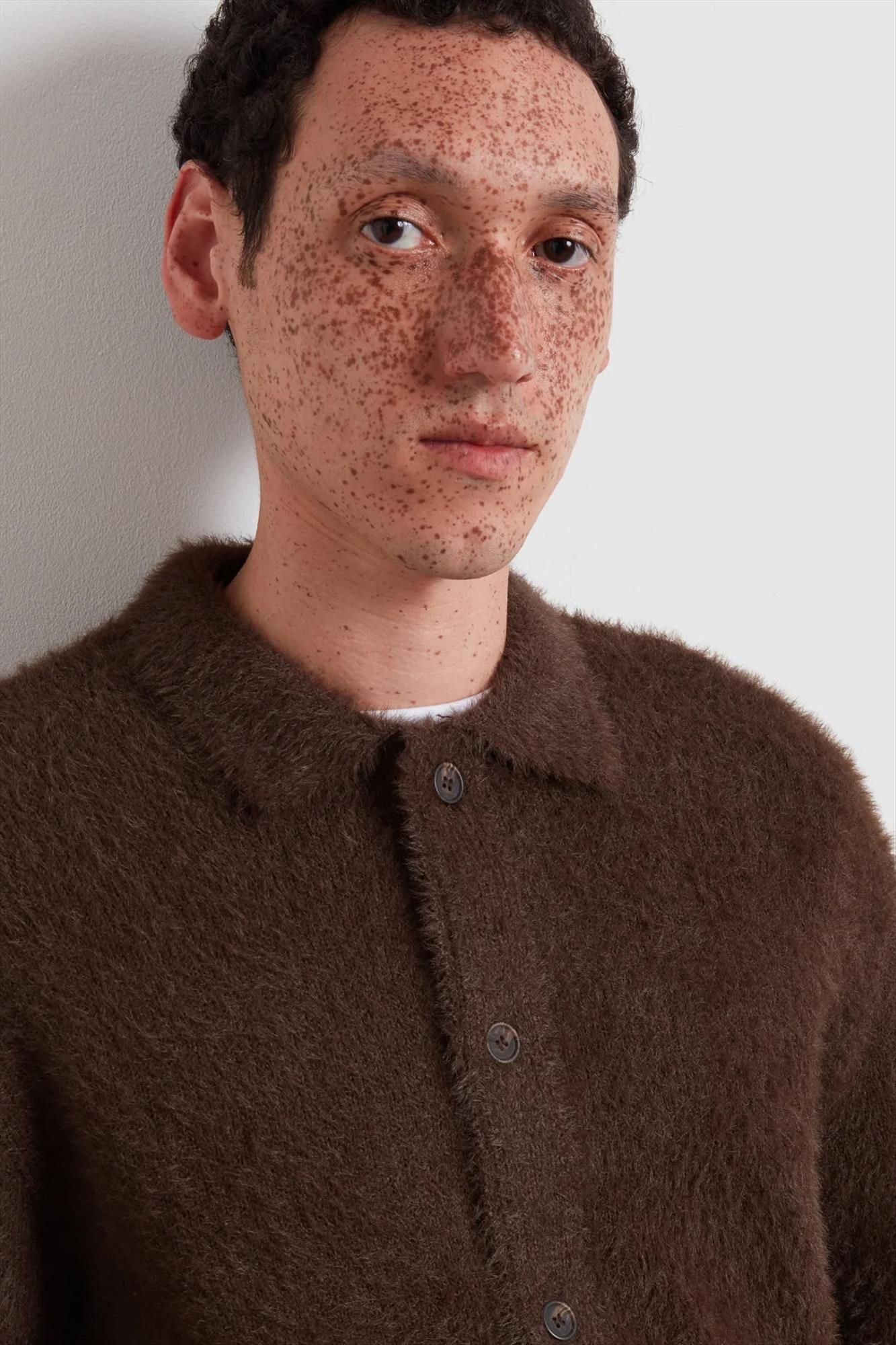 FARAH - Donkerbruine Harman cardigan