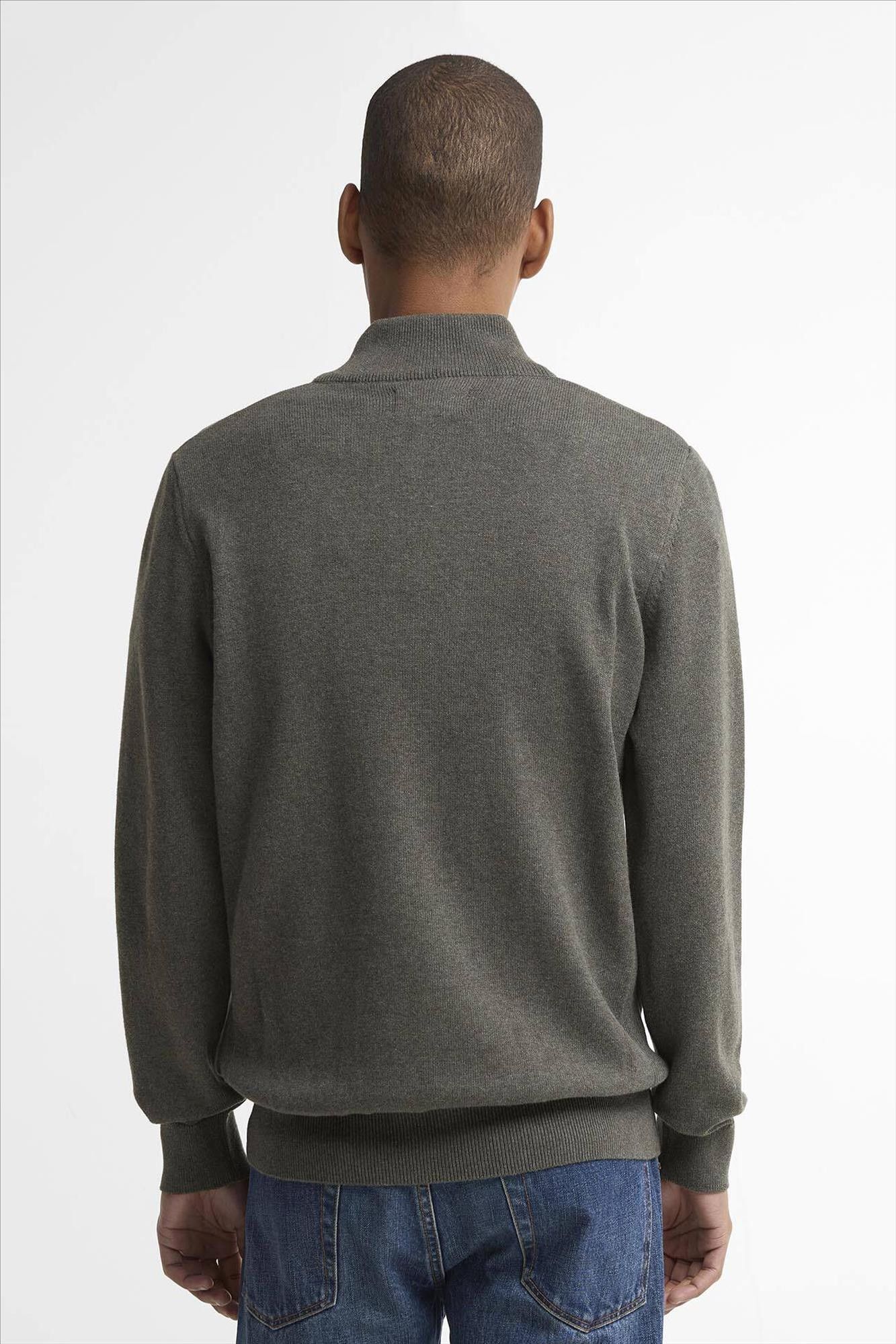 Barbour - Olijfgroene Quarter-Zip trui