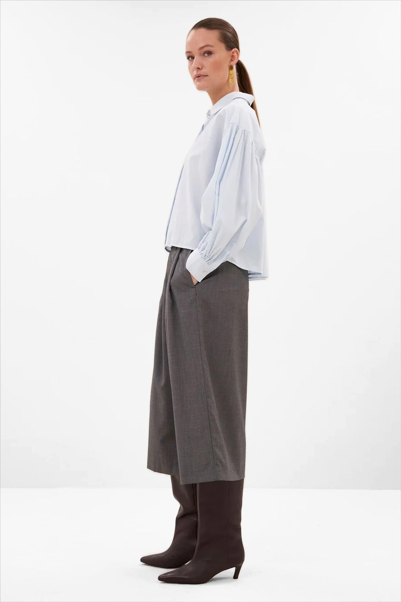 BY BAR - Donkergrijze Mowi bermuda short