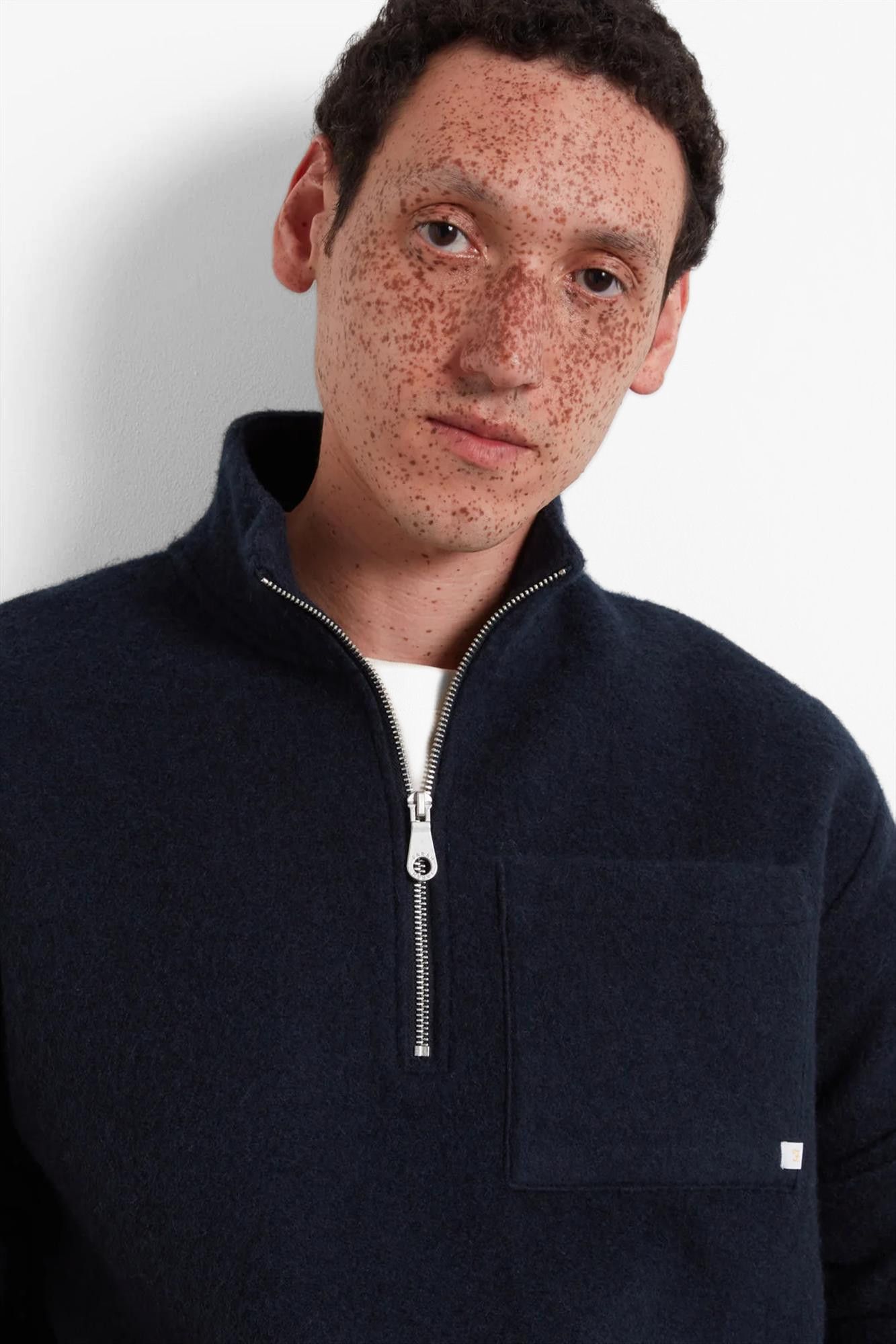FARAH - Donkerblauwe Howard sweater