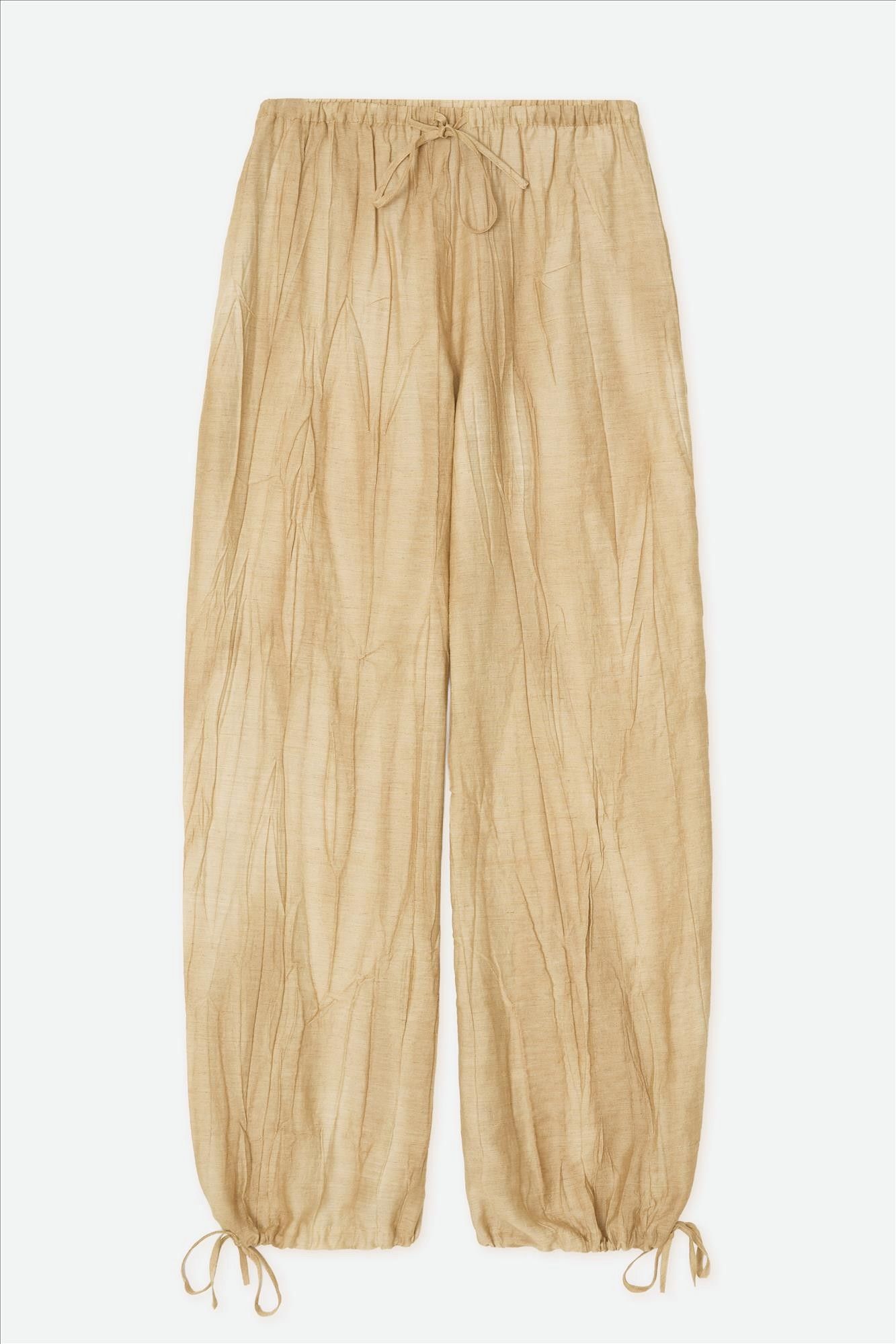 YERSE - Beige Luna Drawstring broek