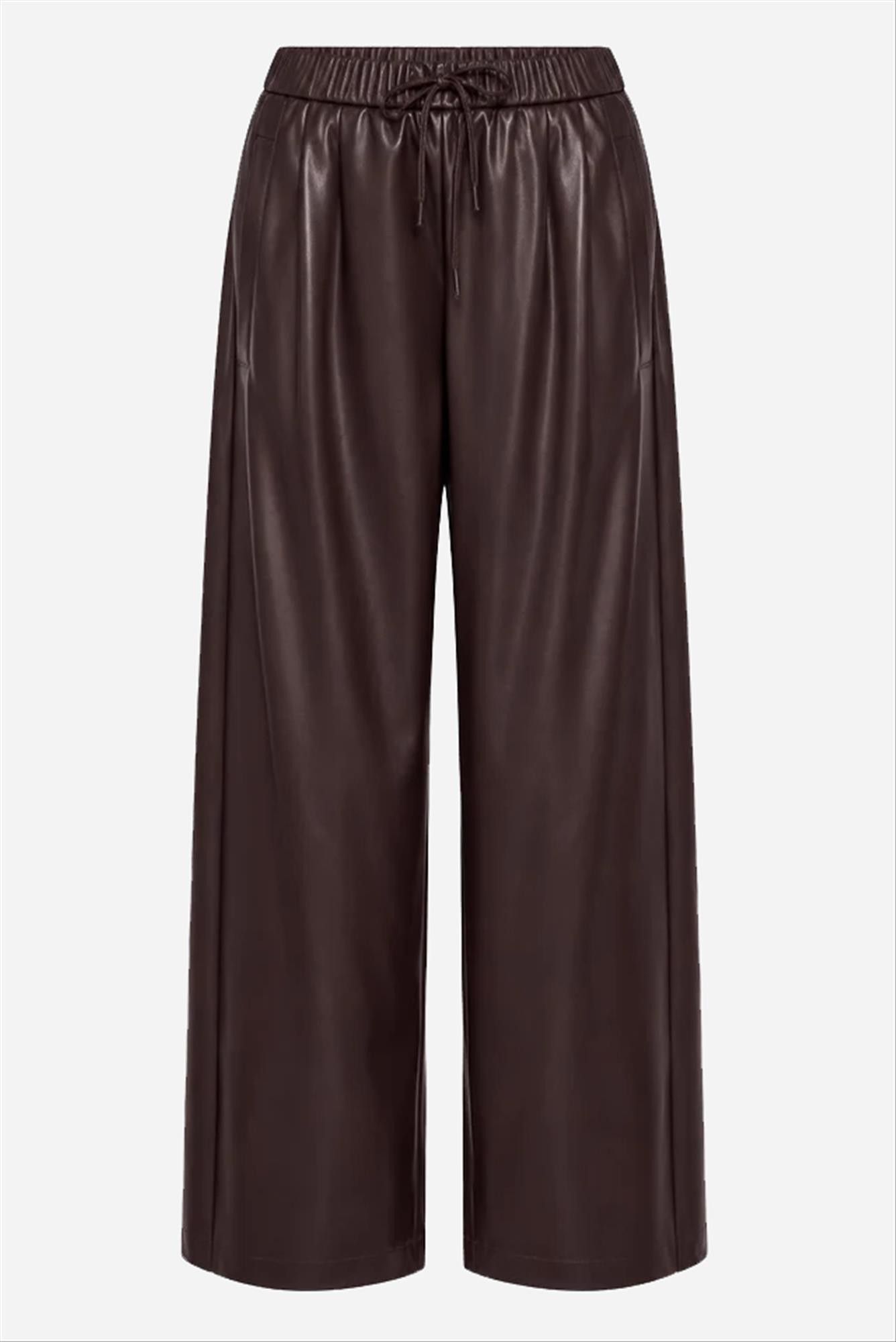 FRNCH - Bordeaux Faux Leather Odeasan broek