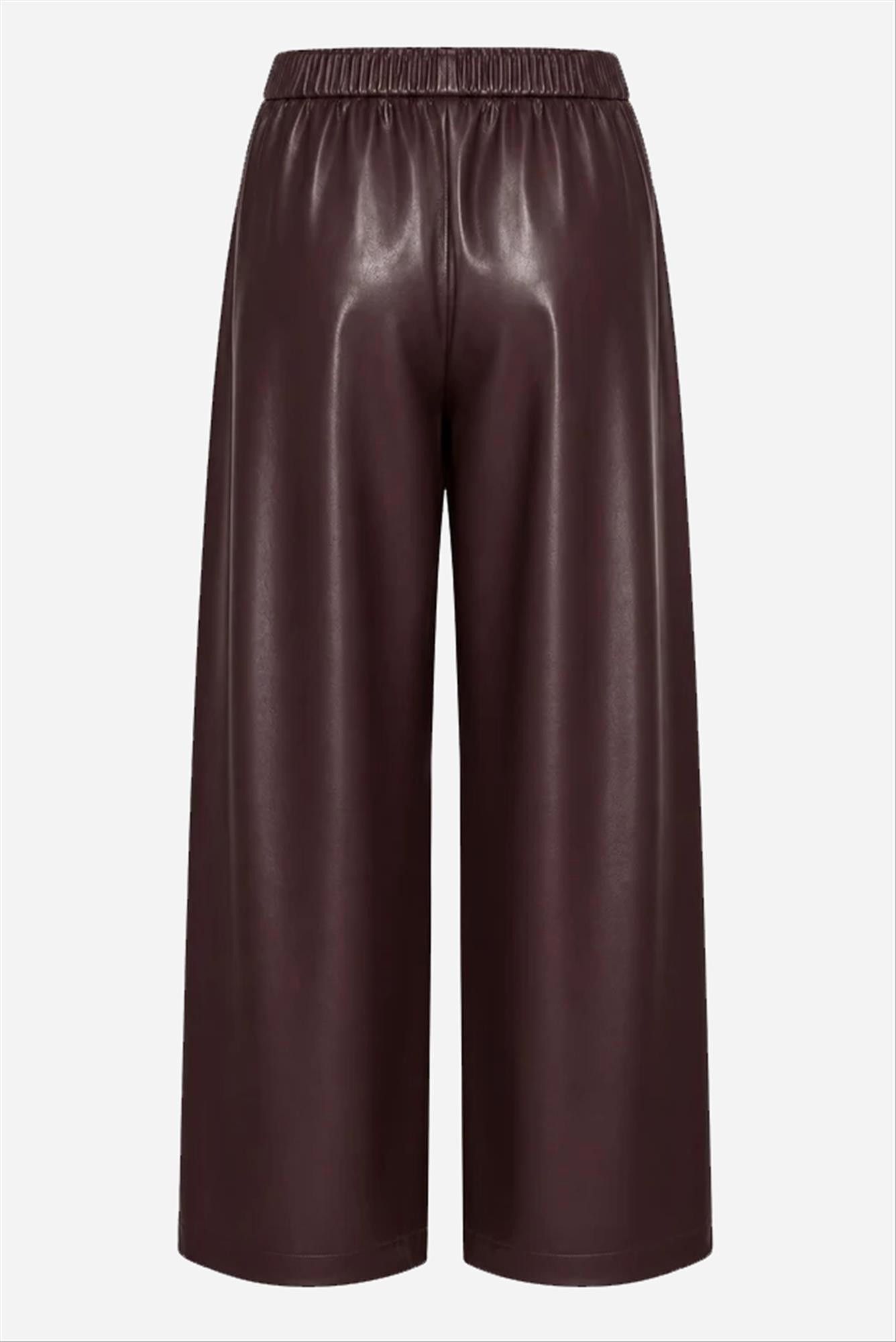 FRNCH - Bordeaux Faux Leather Odeasan broek