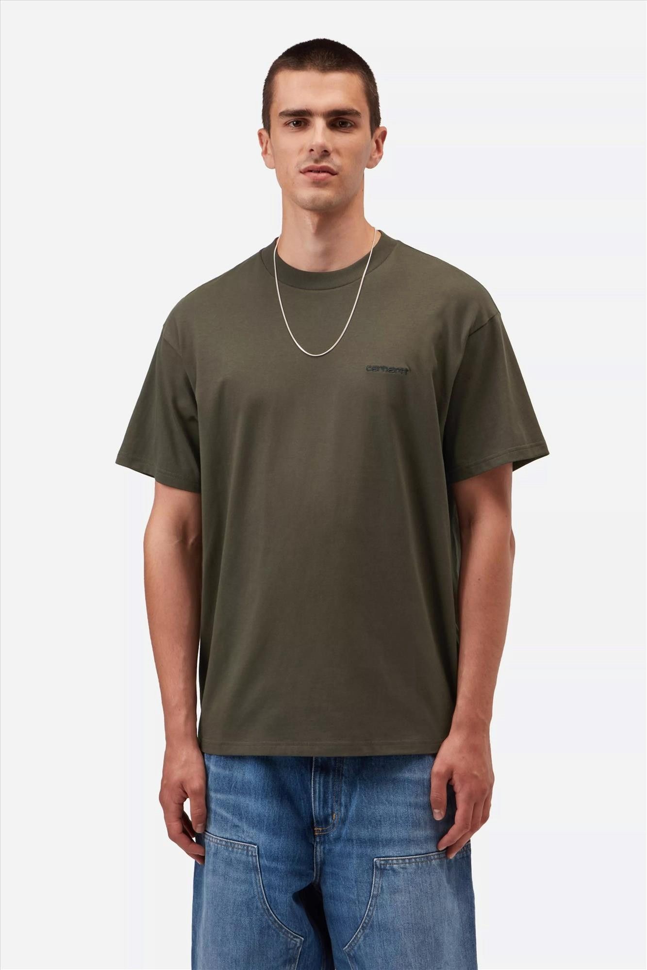 Carhartt WIP - Kaki Script Embroidery T-shirt