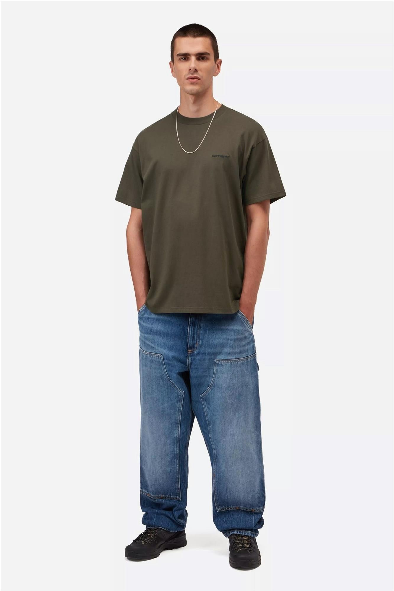 Carhartt WIP - Kaki Script Embroidery T-shirt