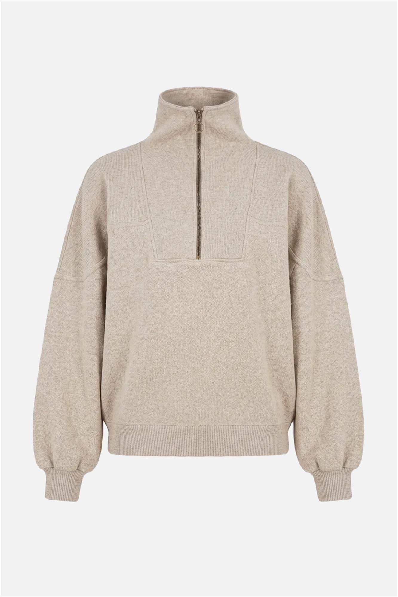 BY BAR - Beige-Gouden Roos Sparkle sweater