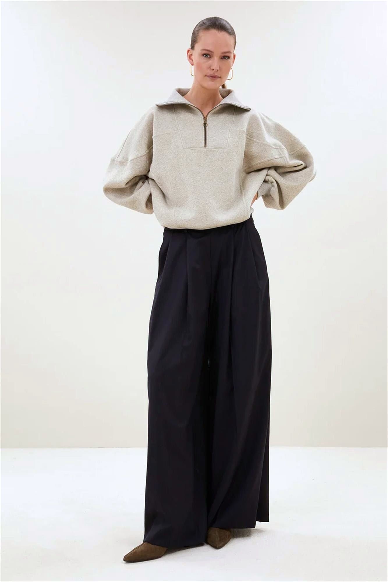 BY BAR - Beige-Gouden Roos Sparkle sweater