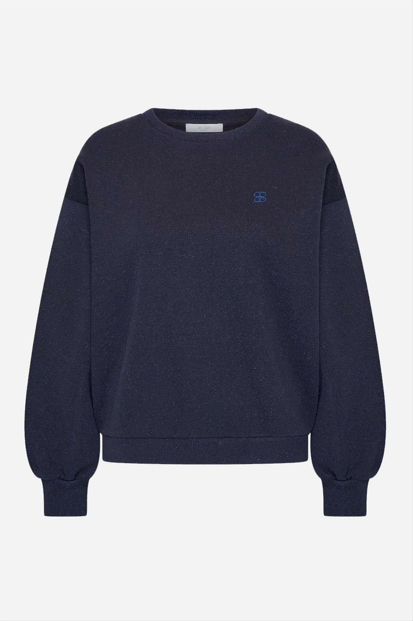BY BAR - Donkerblauwe Lili Sparkle sweater