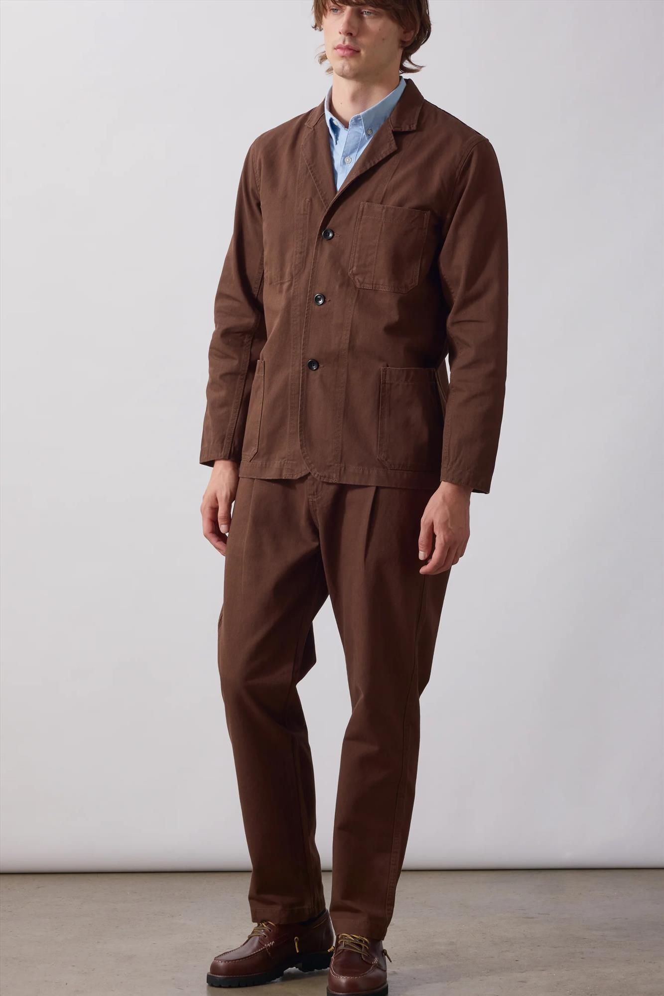 Service Works - Donkerbruine Twill Waiter broek
