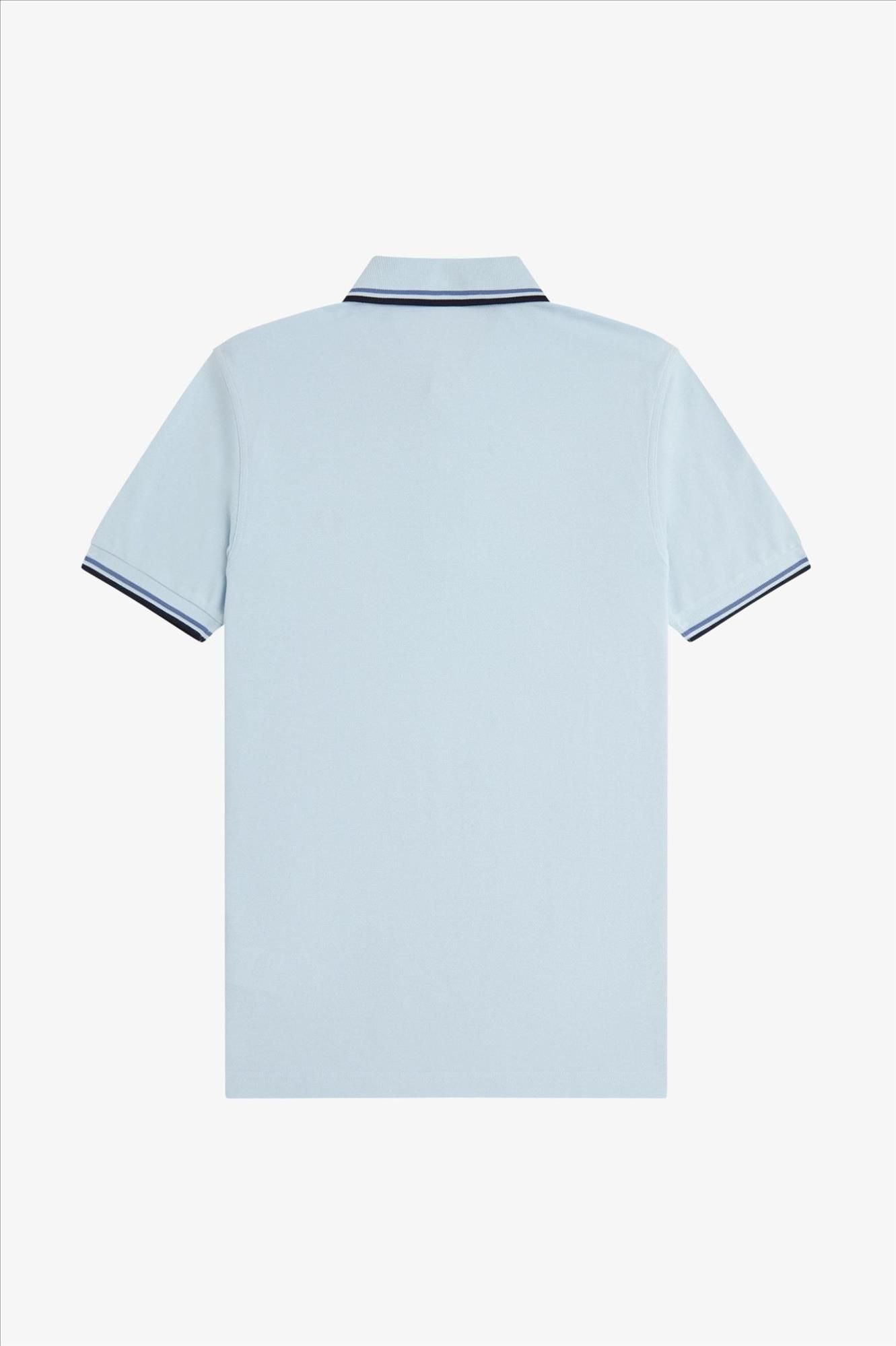Fred Perry - Lichtblauwe Twin Tipped polo