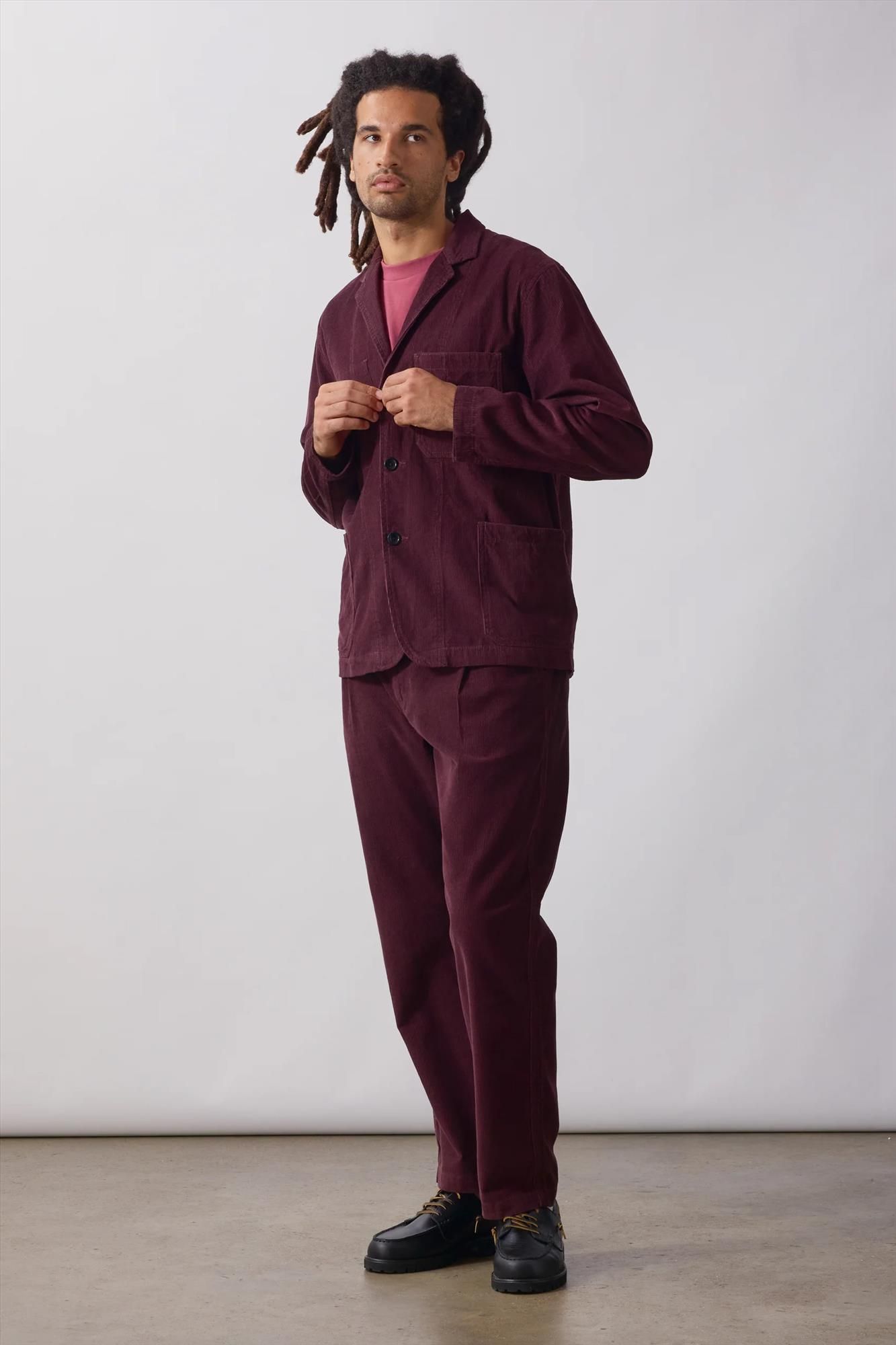 Service Works - Bordeaux Fine Cord Waiter broek
