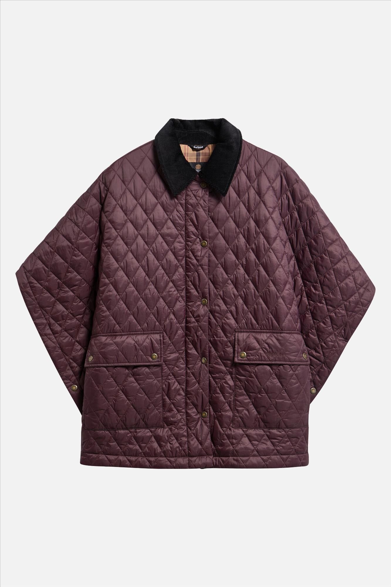 Barbour - Bordeauxpaarse Mildred Quilted cape