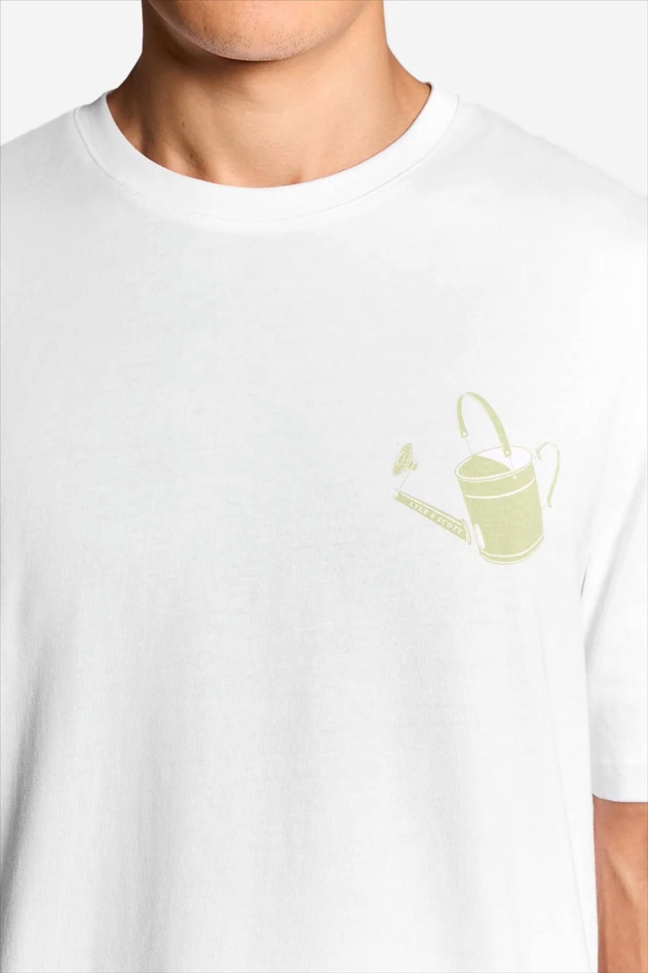 Lyle & Scott - Witte Watering Can Graphic T-shirt