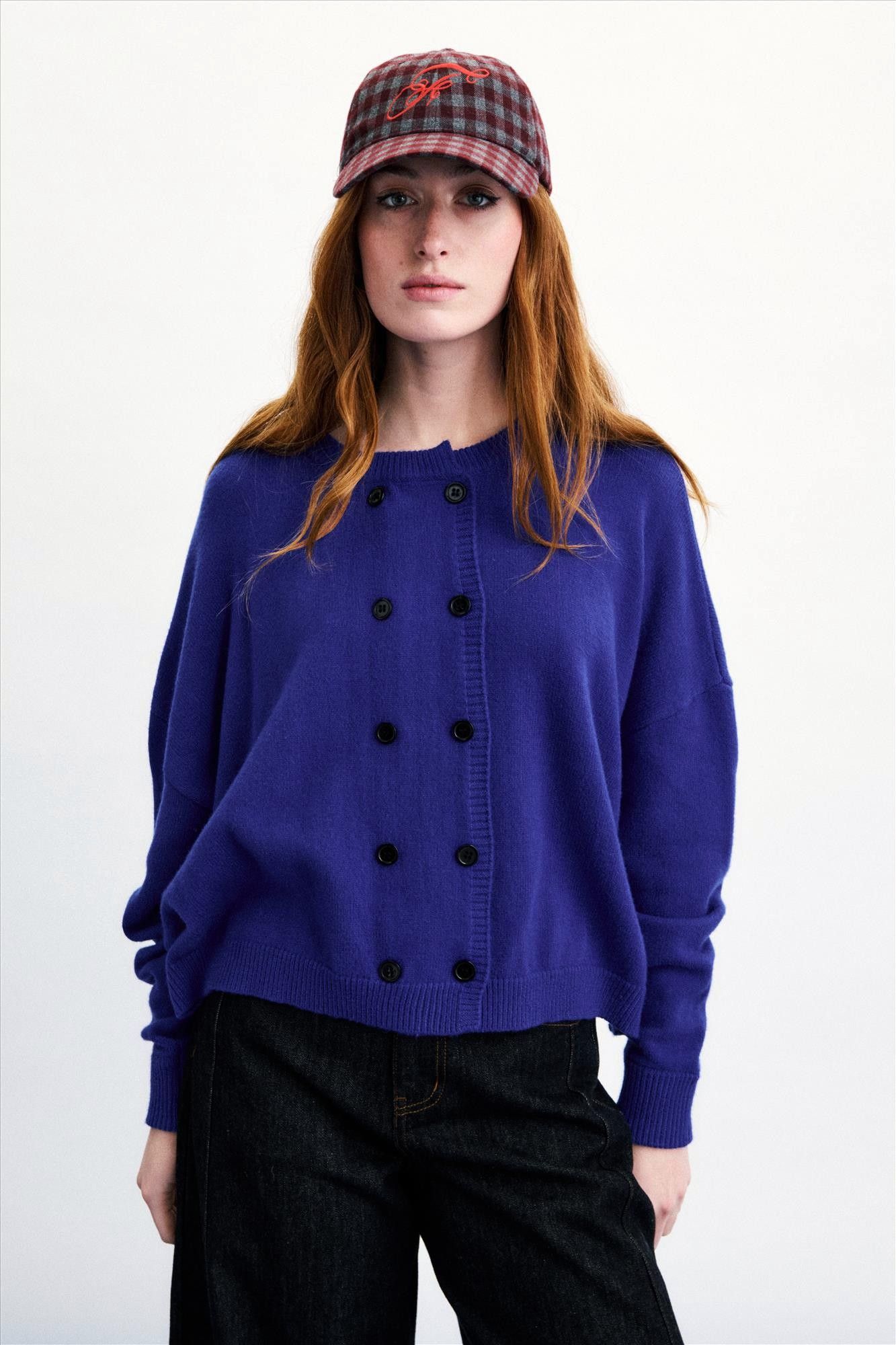 FRNCH - Kobaltblauwe Chichi cardigan