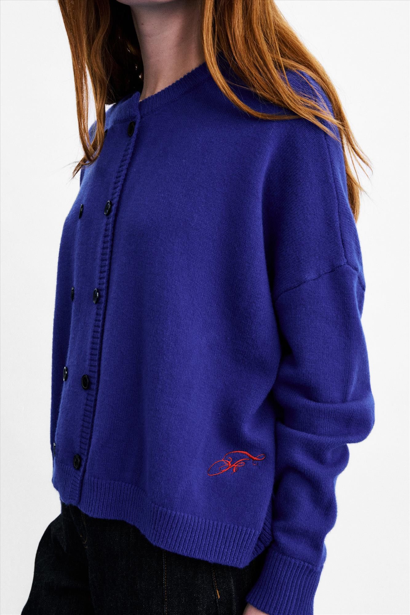 FRNCH - Kobaltblauwe Chichi cardigan