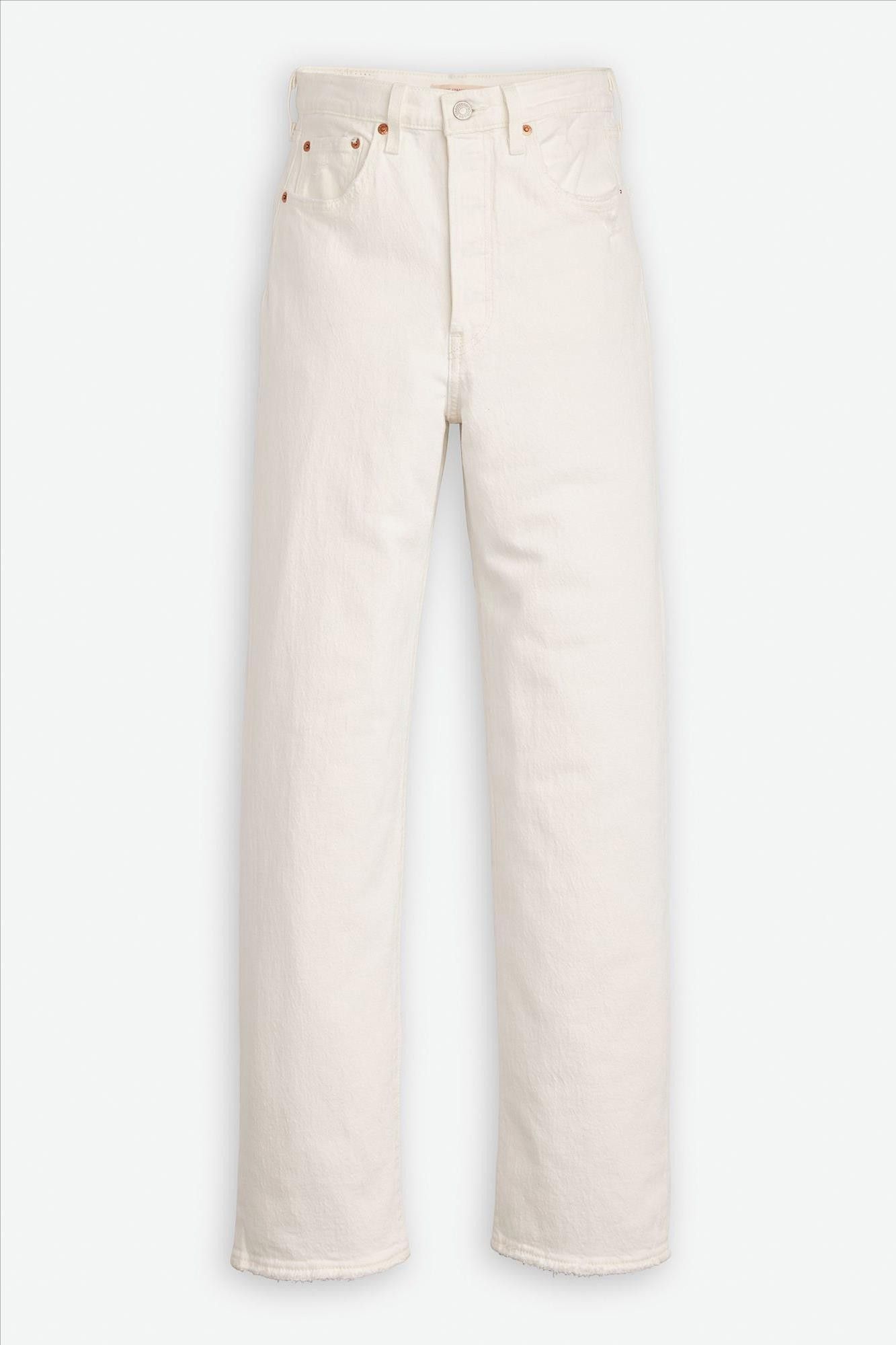 Levi's - Witte Ribcage straight ankle jeans