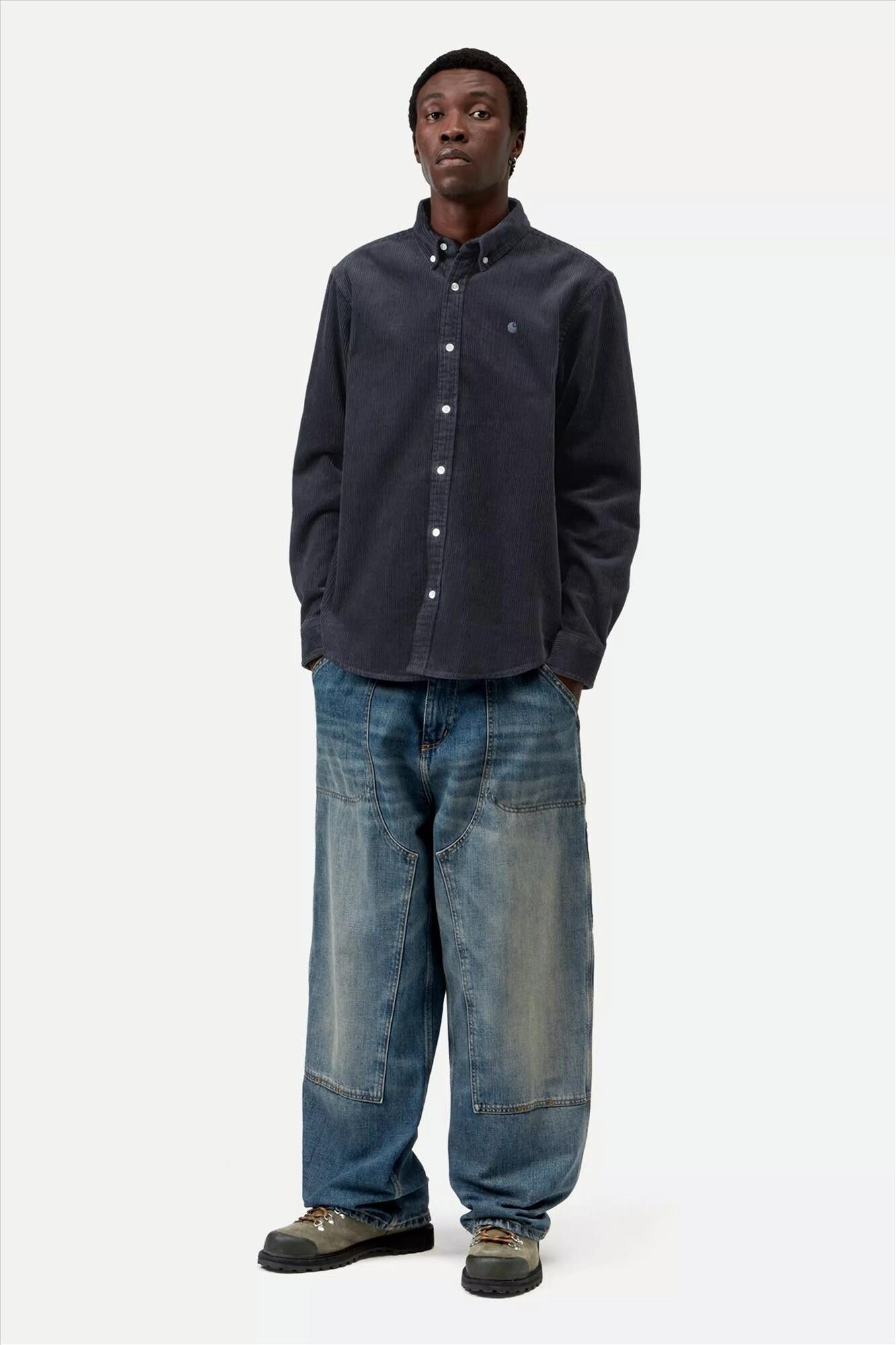 Carhartt WIP - Donkerblauw Madison Cord hemd