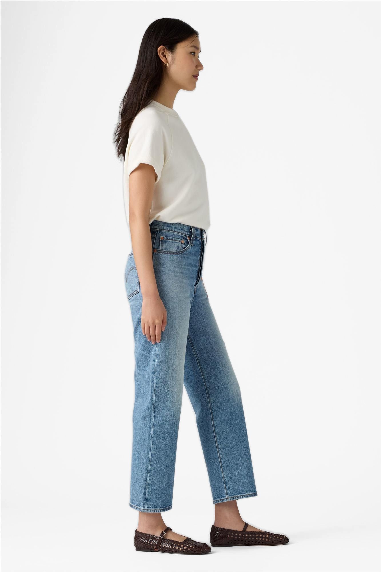 Levi's - Middenblauwe Ribcage straight jeans
