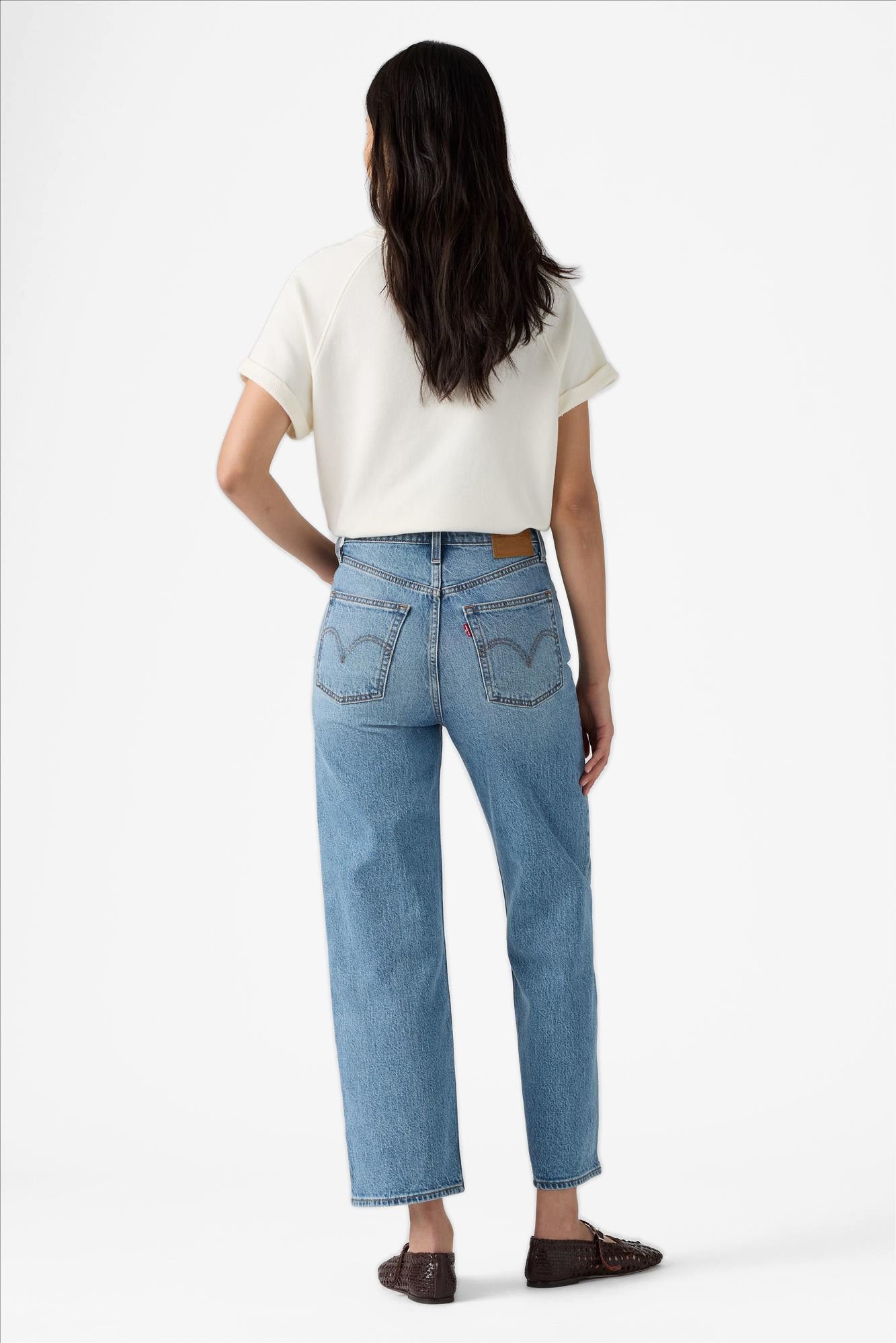 Levi's - Middenblauwe Ribcage straight jeans