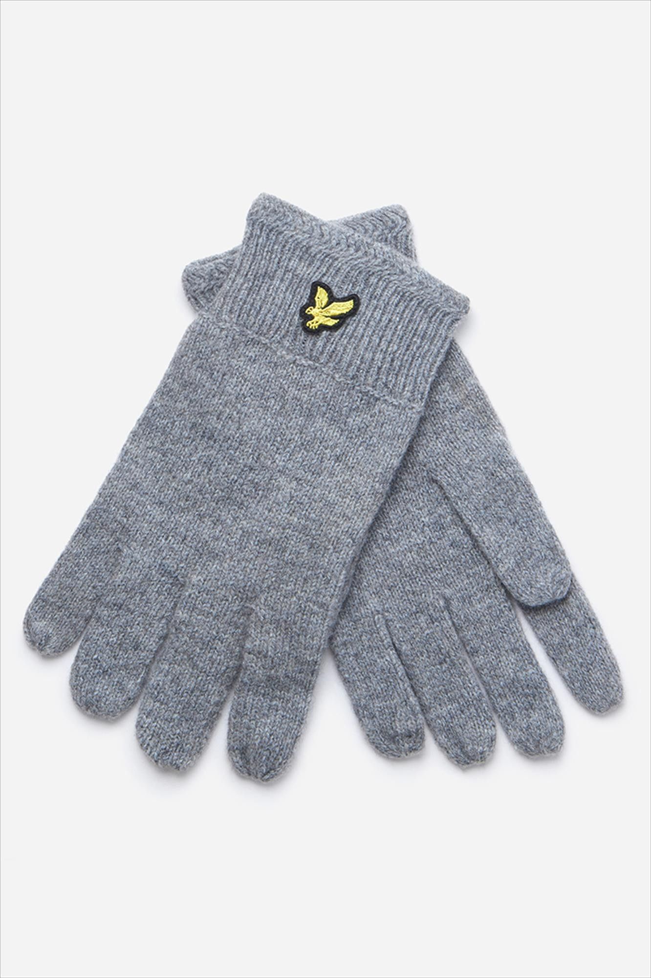 Lyle & Scott - Grijze Racked Rib handschoenen