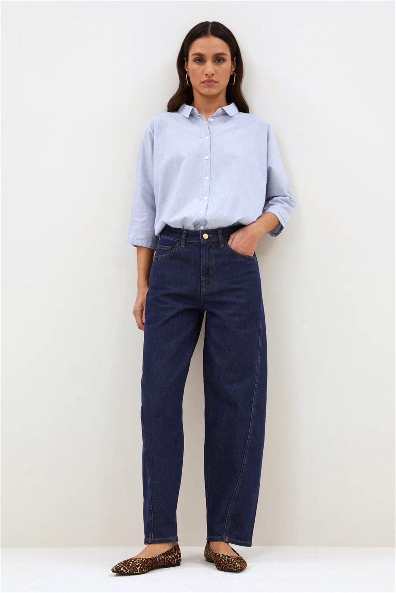 BY BAR - Donkerblauwe Begum jeans