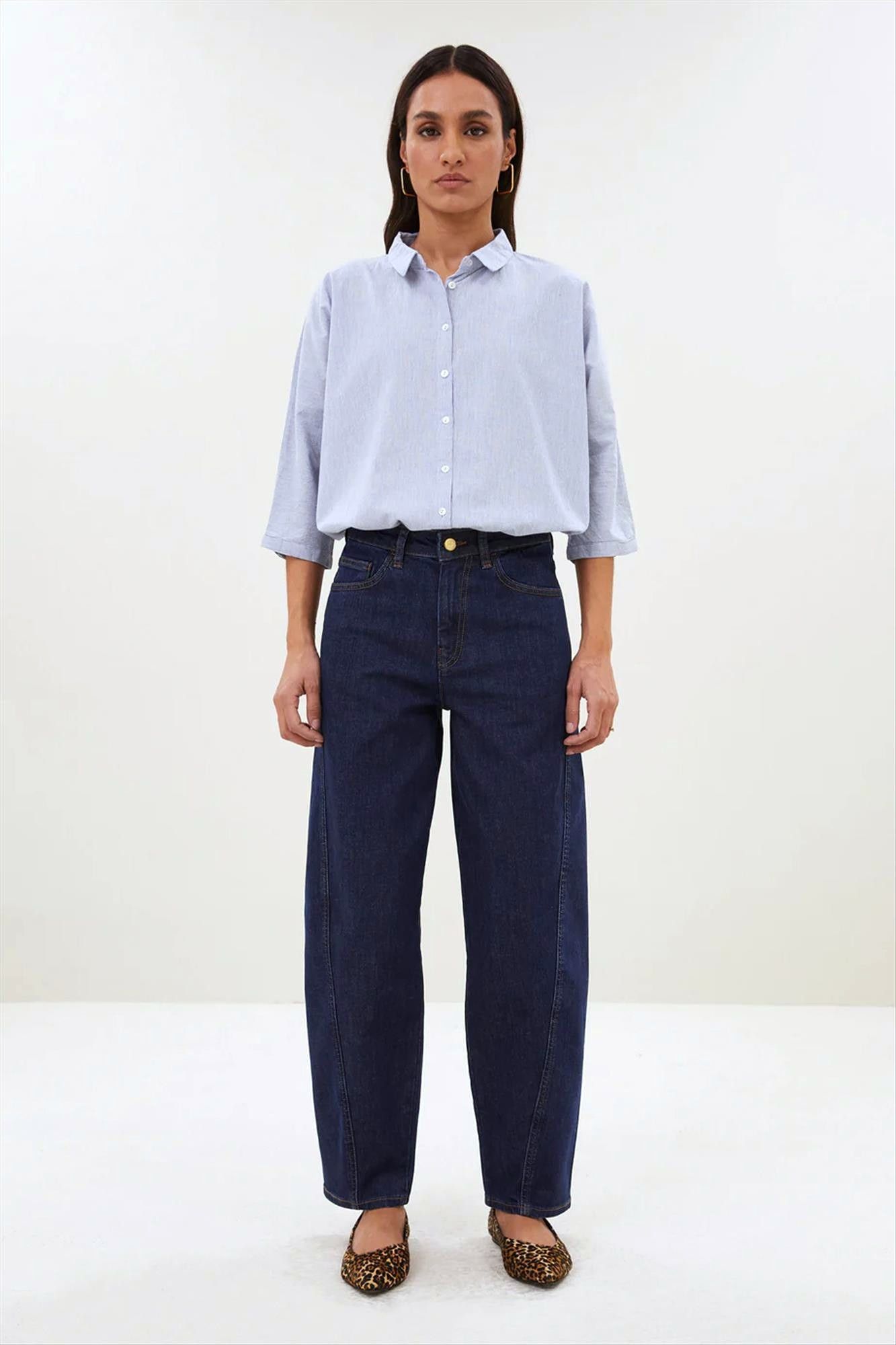 BY BAR - Donkerblauwe Begum jeans