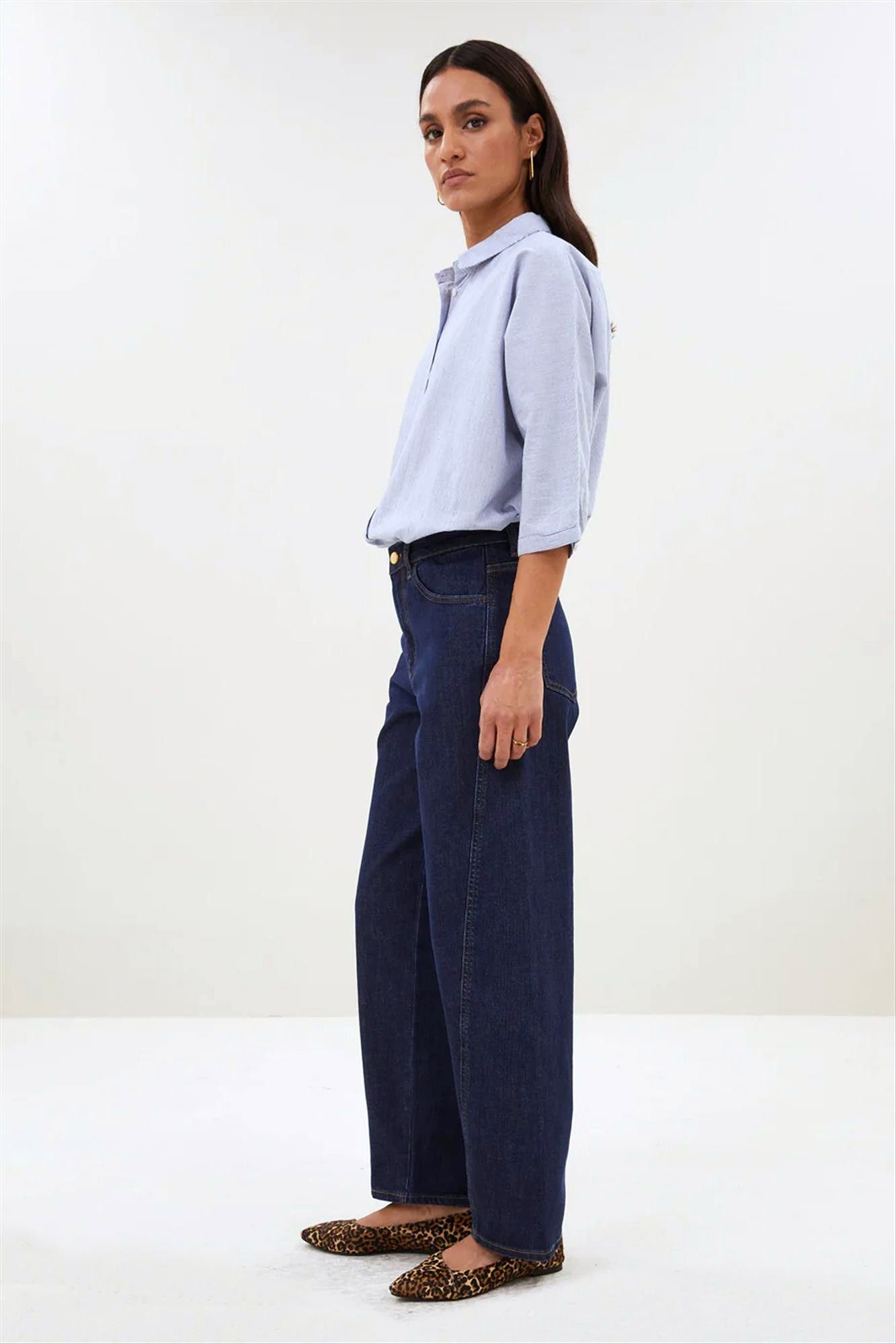 BY BAR - Donkerblauwe Begum jeans