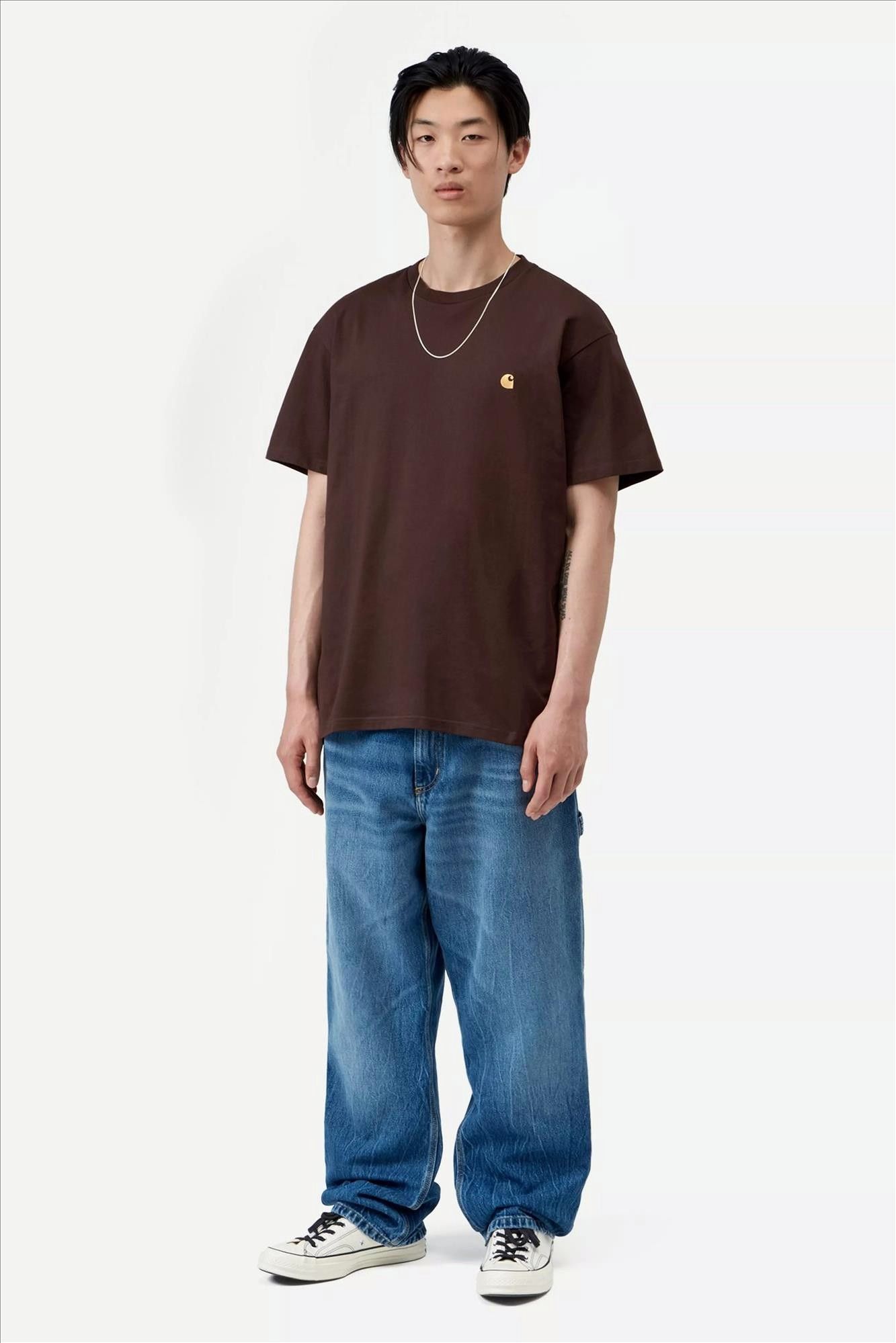 Carhartt WIP - Donkerbruine Chase T-shirt