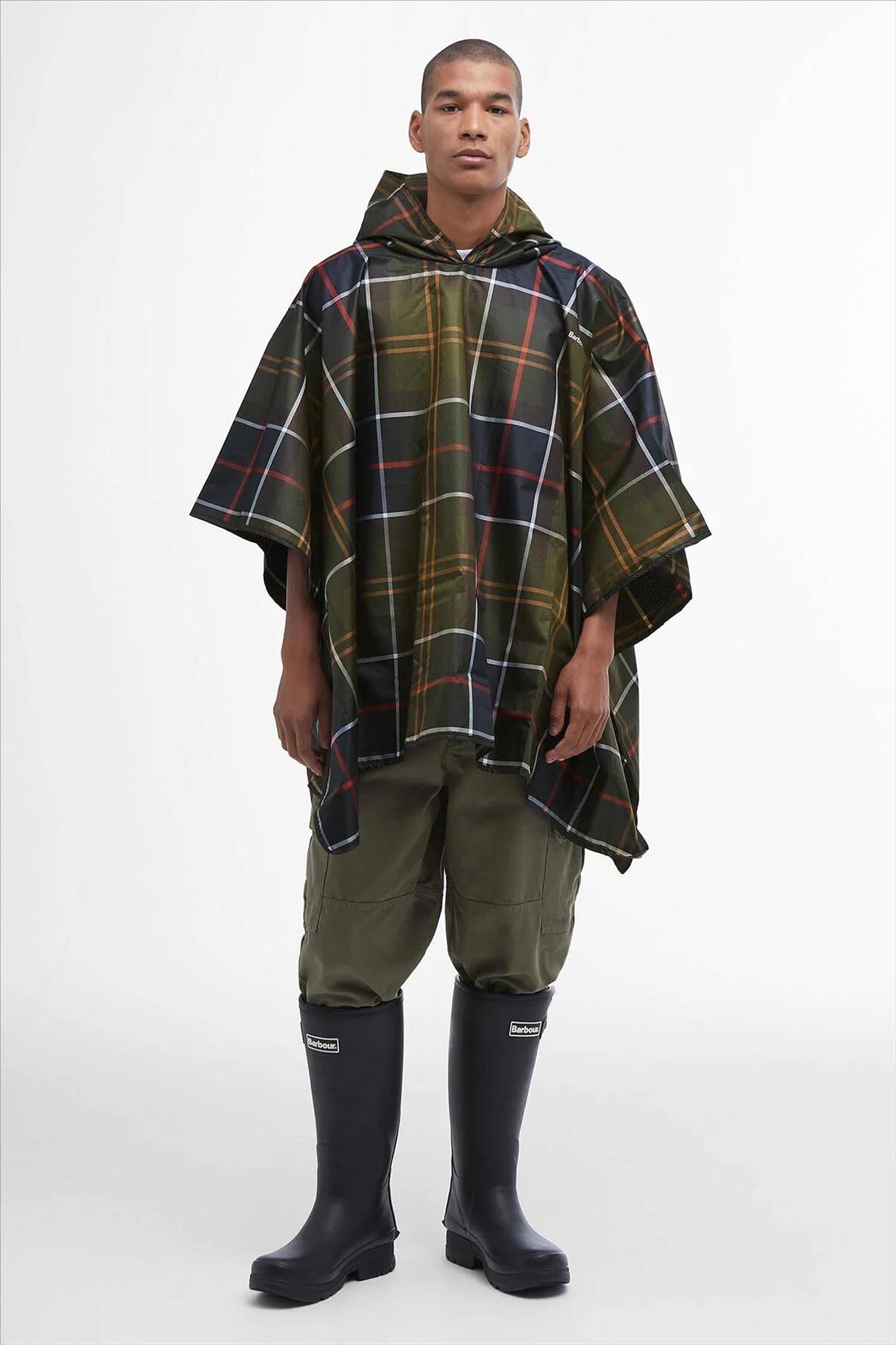 Barbour - Donkerblauwe Tartan Showerproof poncho