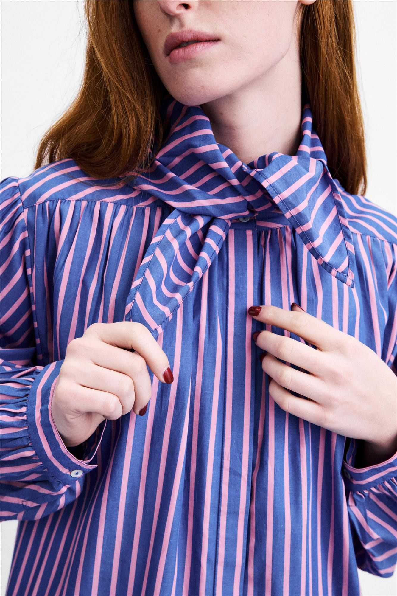 FRNCH - Blauw-Roze Guri blouse
