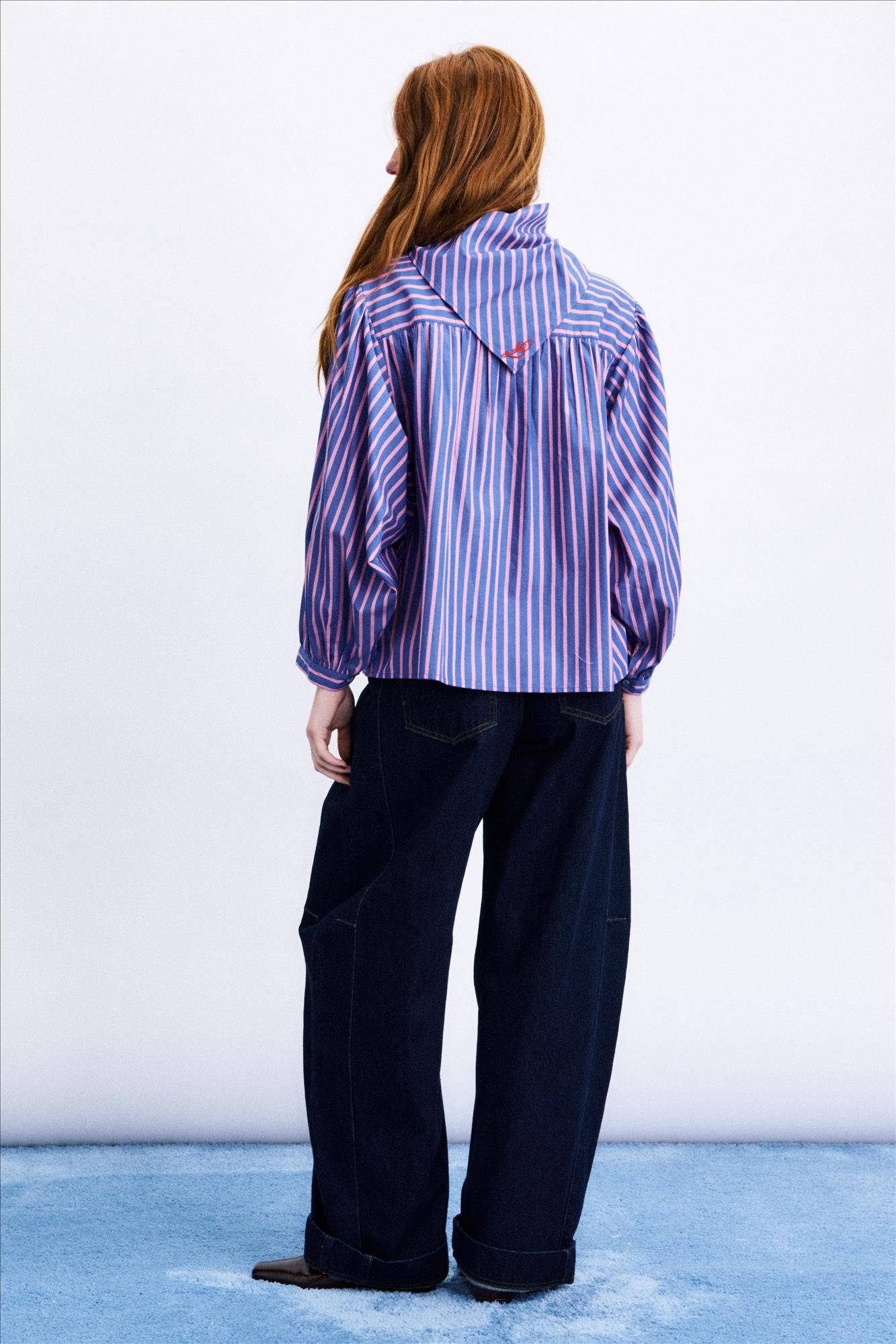 FRNCH - Blauw-Roze Guri blouse