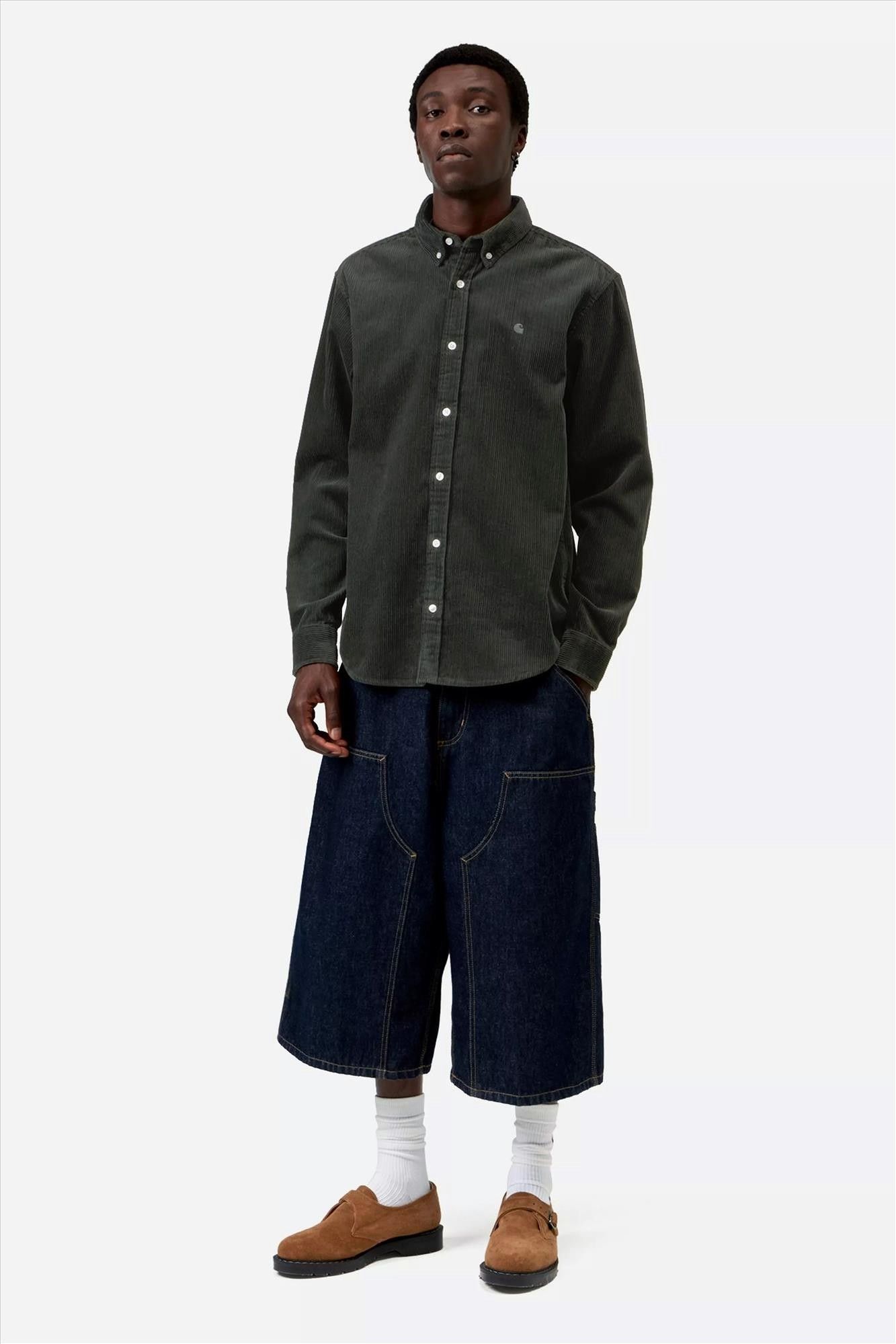 Carhartt WIP - Donkergroen Madison Cord hemd