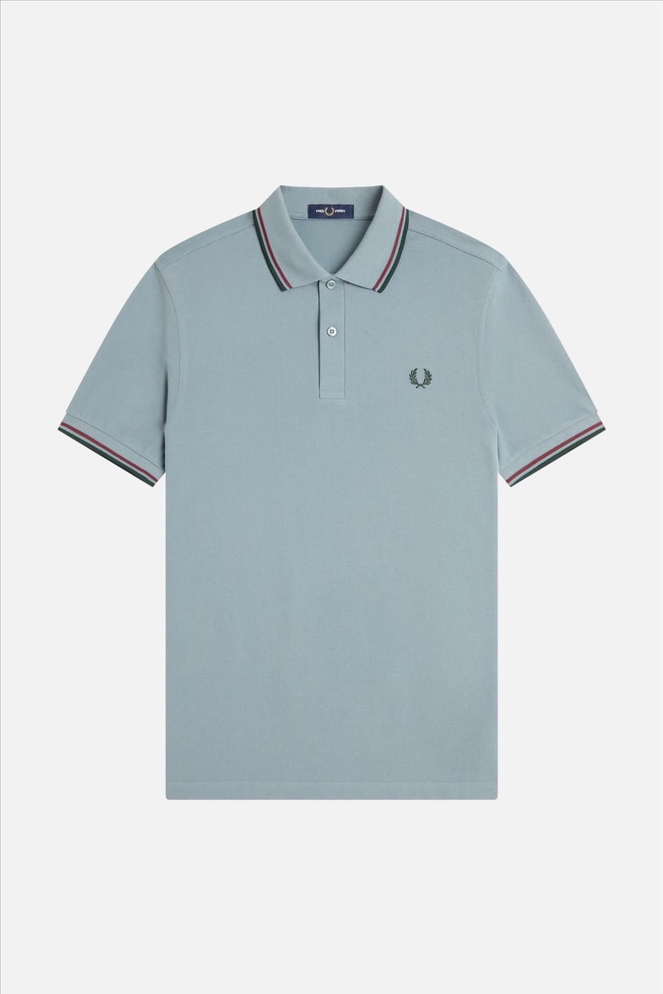 Fred Perry - Blauwgrijze Twin Tipped polo