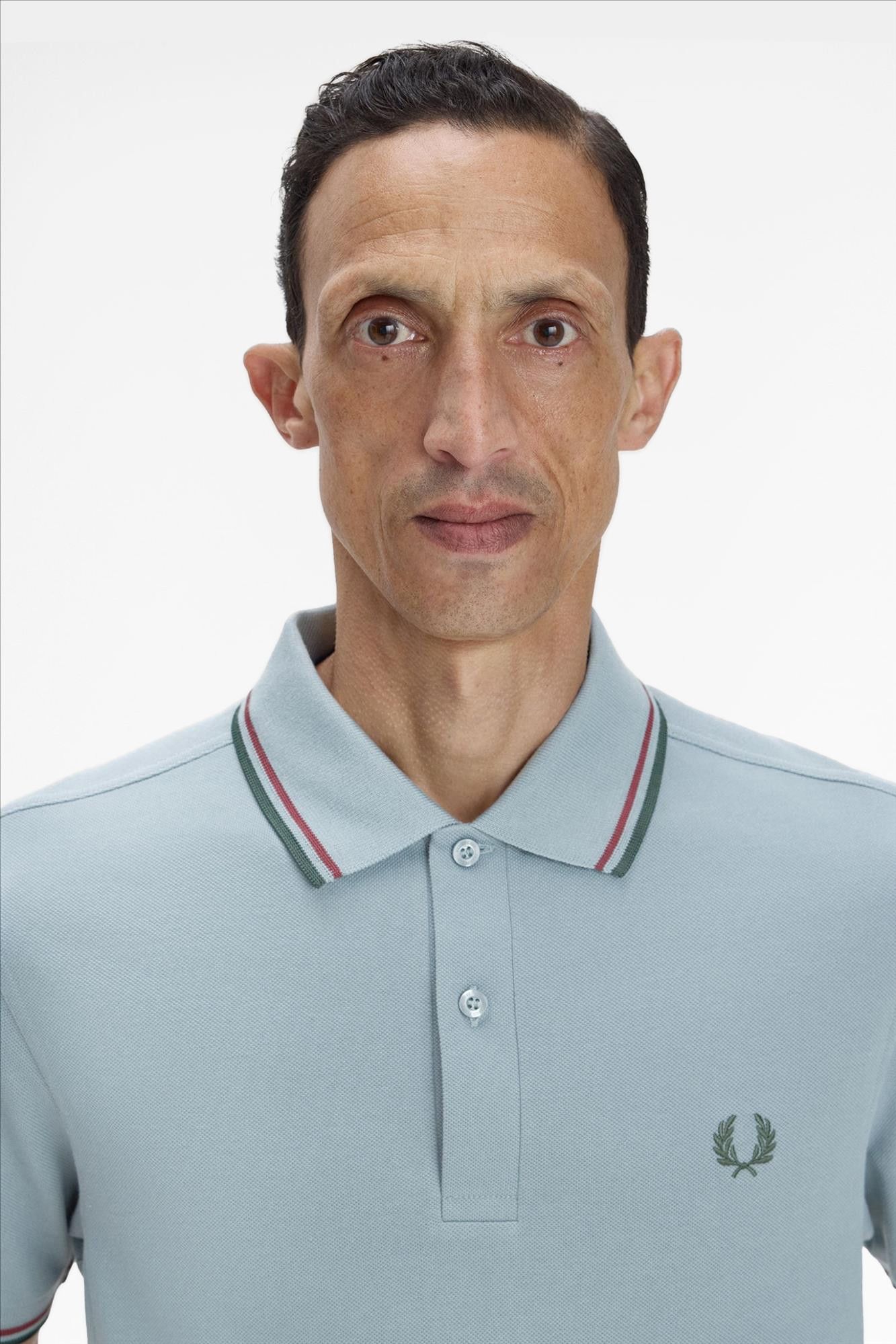 Fred Perry - Blauwgrijze Twin Tipped polo